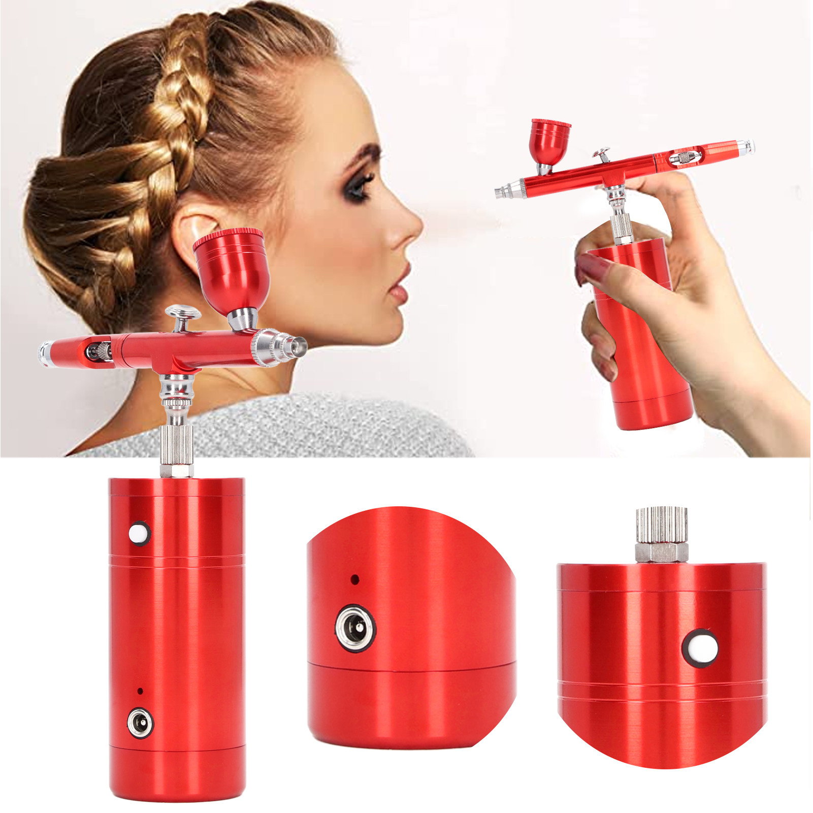 Wiederaufladbare Farbpistole Per Usb Für Modellbausätze Und Malsets (rot)
