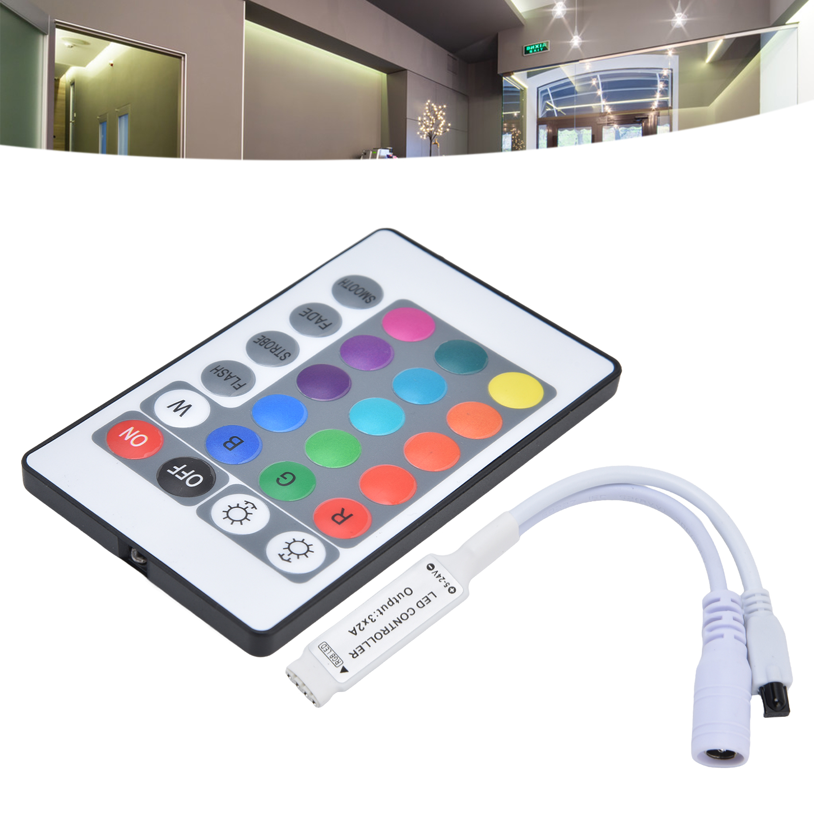 24-tasten-infrarot-rgb-controller, Lichtleisten-controller, Mini-funkfernbedienung Mit Infrarot-funkfrequenz