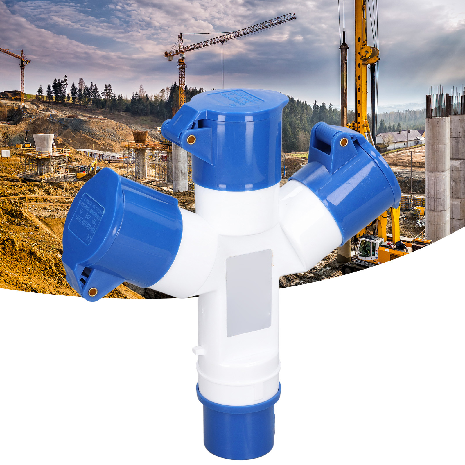 16 A 3p/4p Ip44 Multifunktionale Industriesteckdose, 3-wege-stromverteilungseinheit Hr-1013