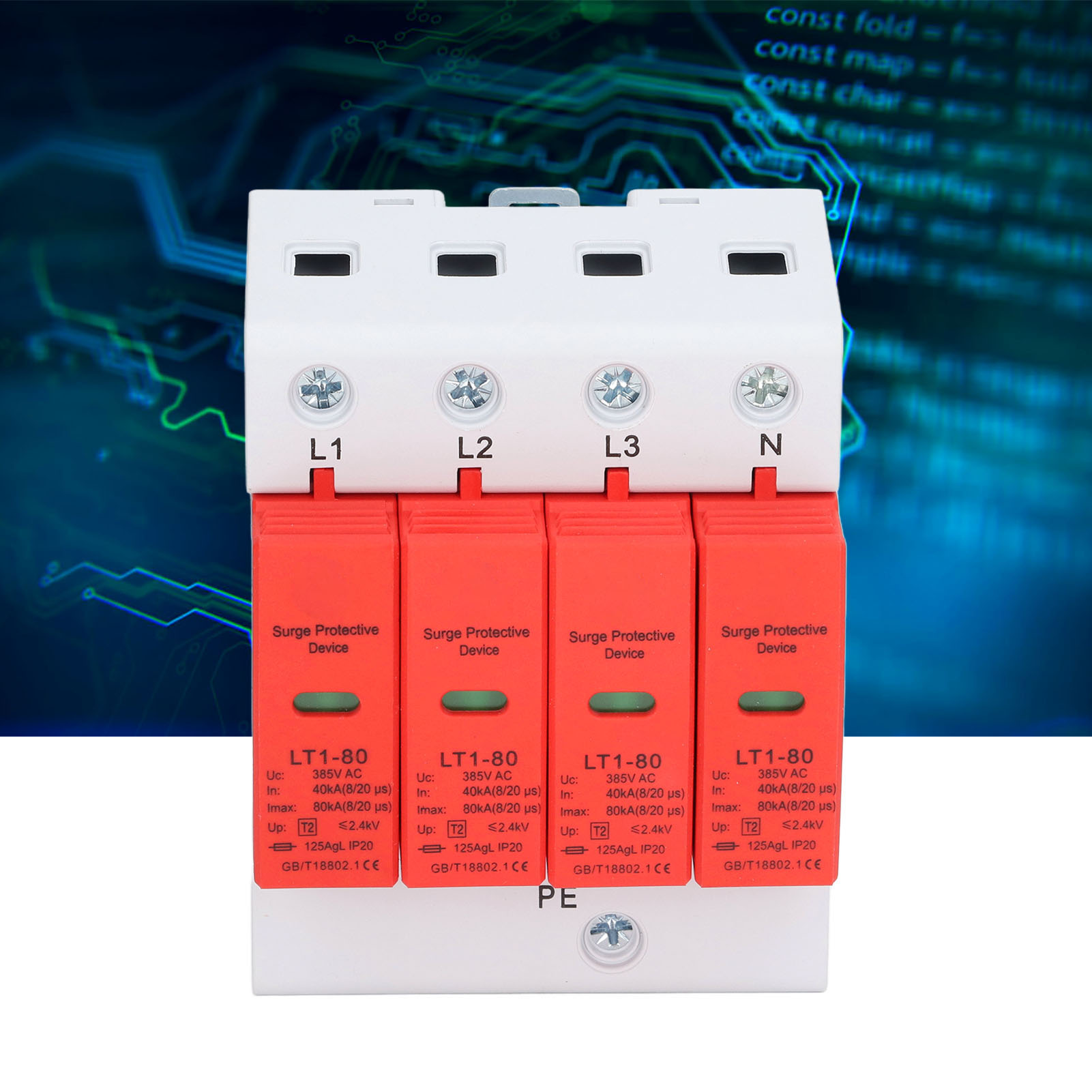 Lt1-80 385v Ac 40ka-80ka/4p Überspannungsschutz