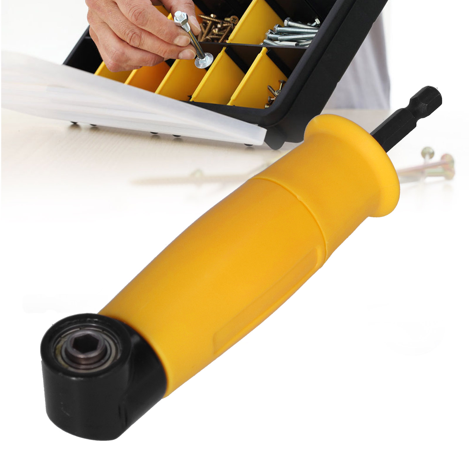6,35 Mm (1/4") 90°-sechskant-schraubendreheradapter, Universal-sechskant-bit-einsatz, Winkelbohrer-set, Schraubendreherzubehör