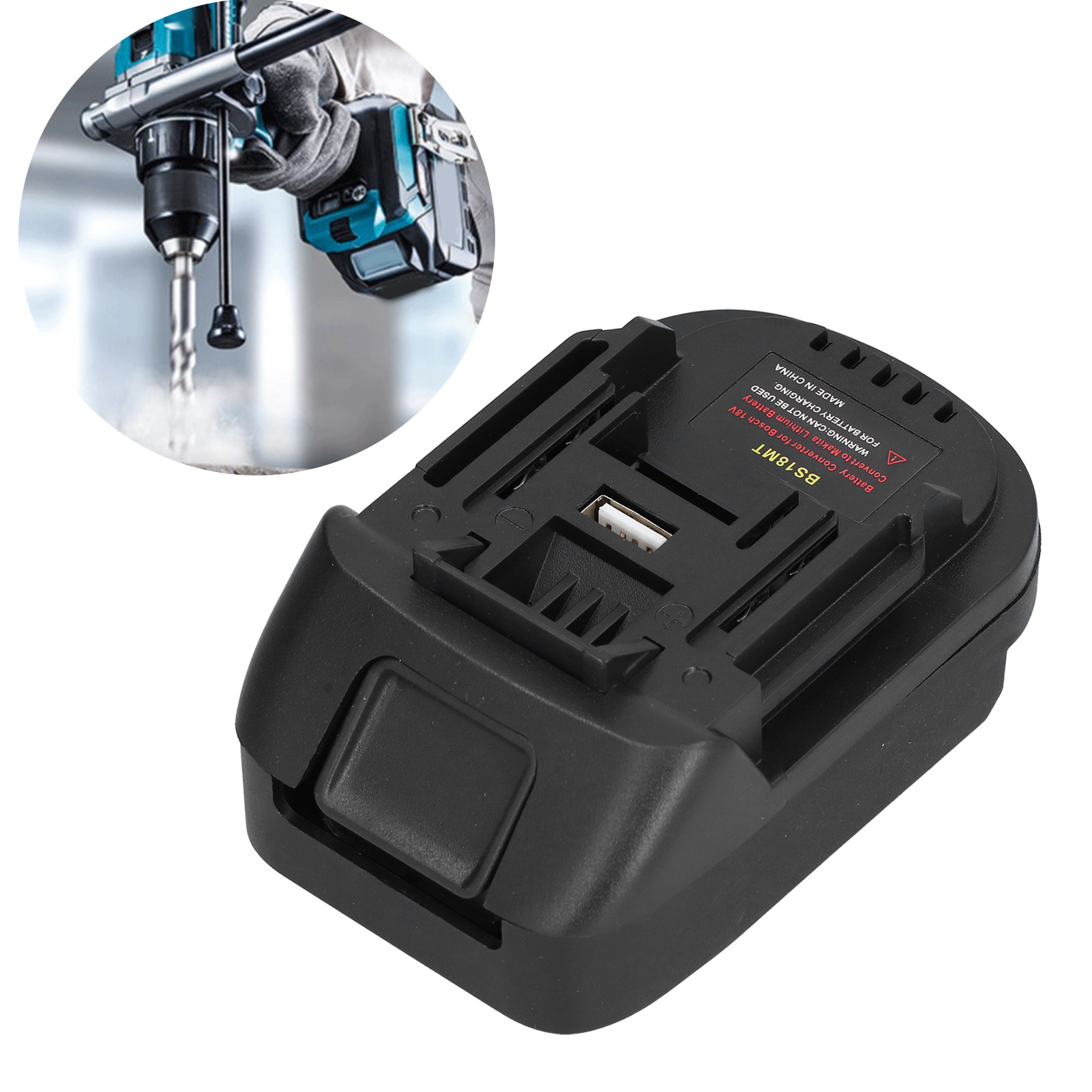 Bs18mt Akkuadapter: Usb-konverter Für Bosch 18v-akkus Auf Makita 18v-akkus