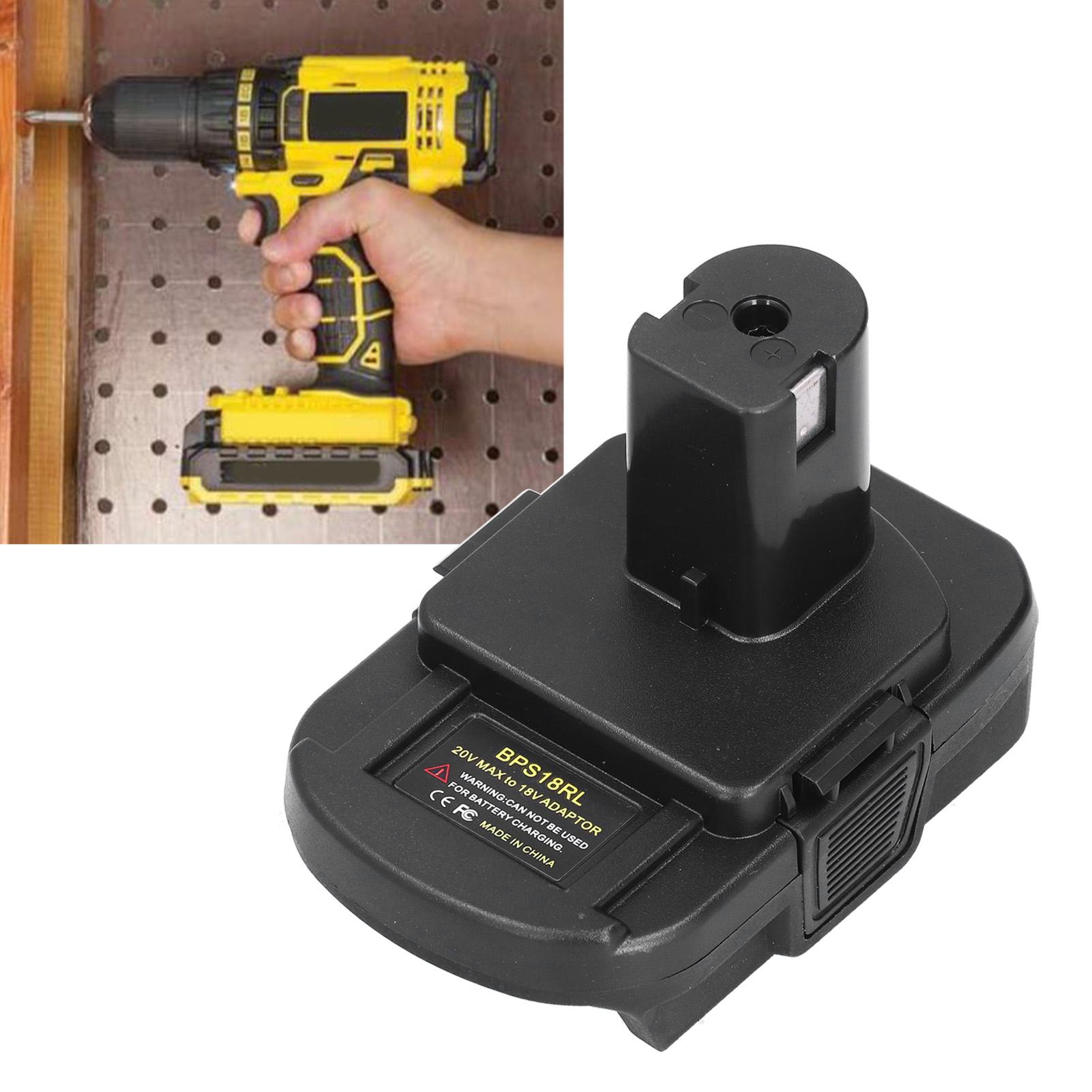 Der Akku-adapter Bps18rl Für Elektrowerkzeuge Ist Kompatibel Mit 18-v-lithium-ionen-werkzeugen Von Black & Decker, Stanley Und Porter Sowie Mit Ryobi-geräten.