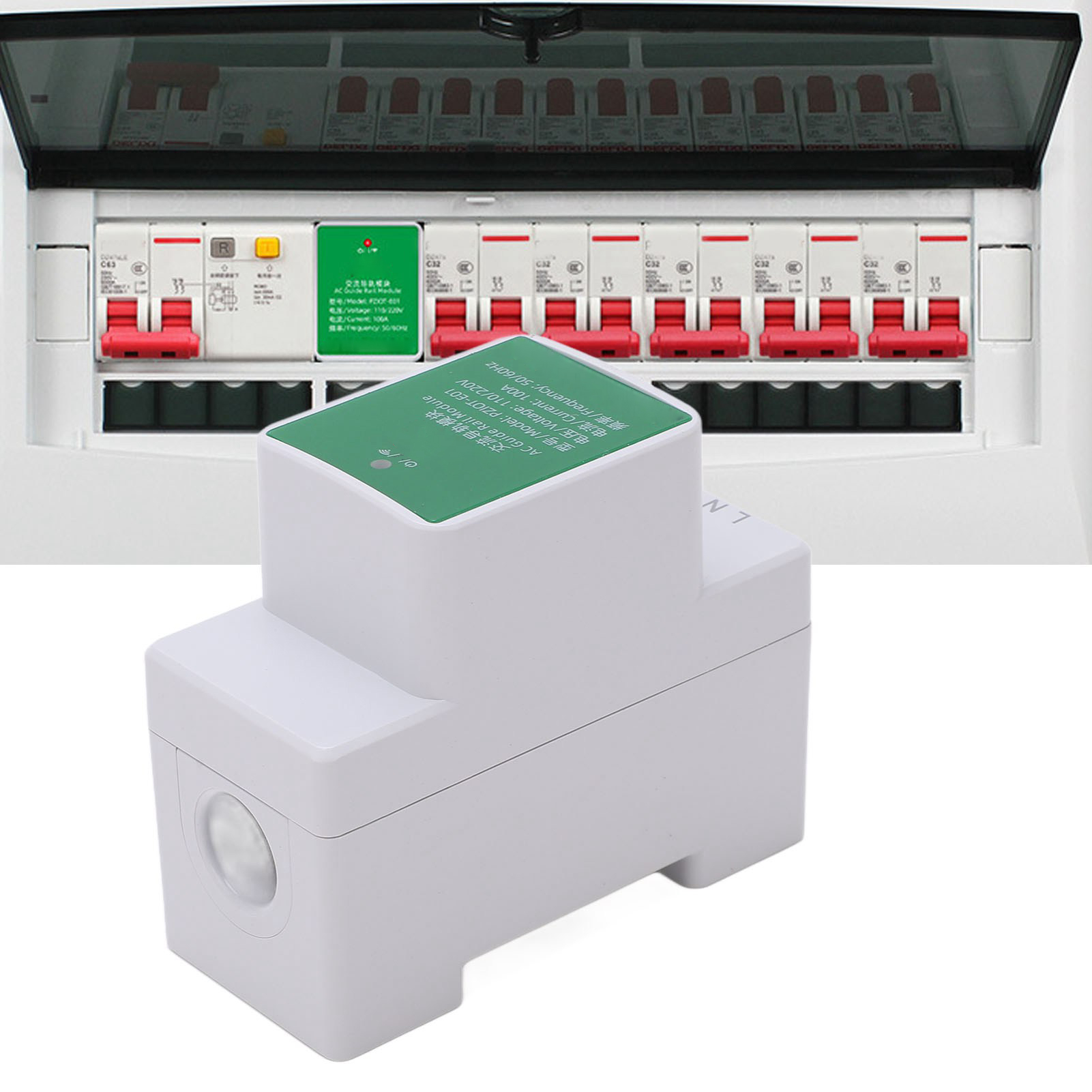 Peacefair Multifunktionales 110/220v Ac-schienenmodul Mit Intelligentem Wlan-spannungs- Und Strommessgerät Und Mobilem Fernüberwachungsgerät