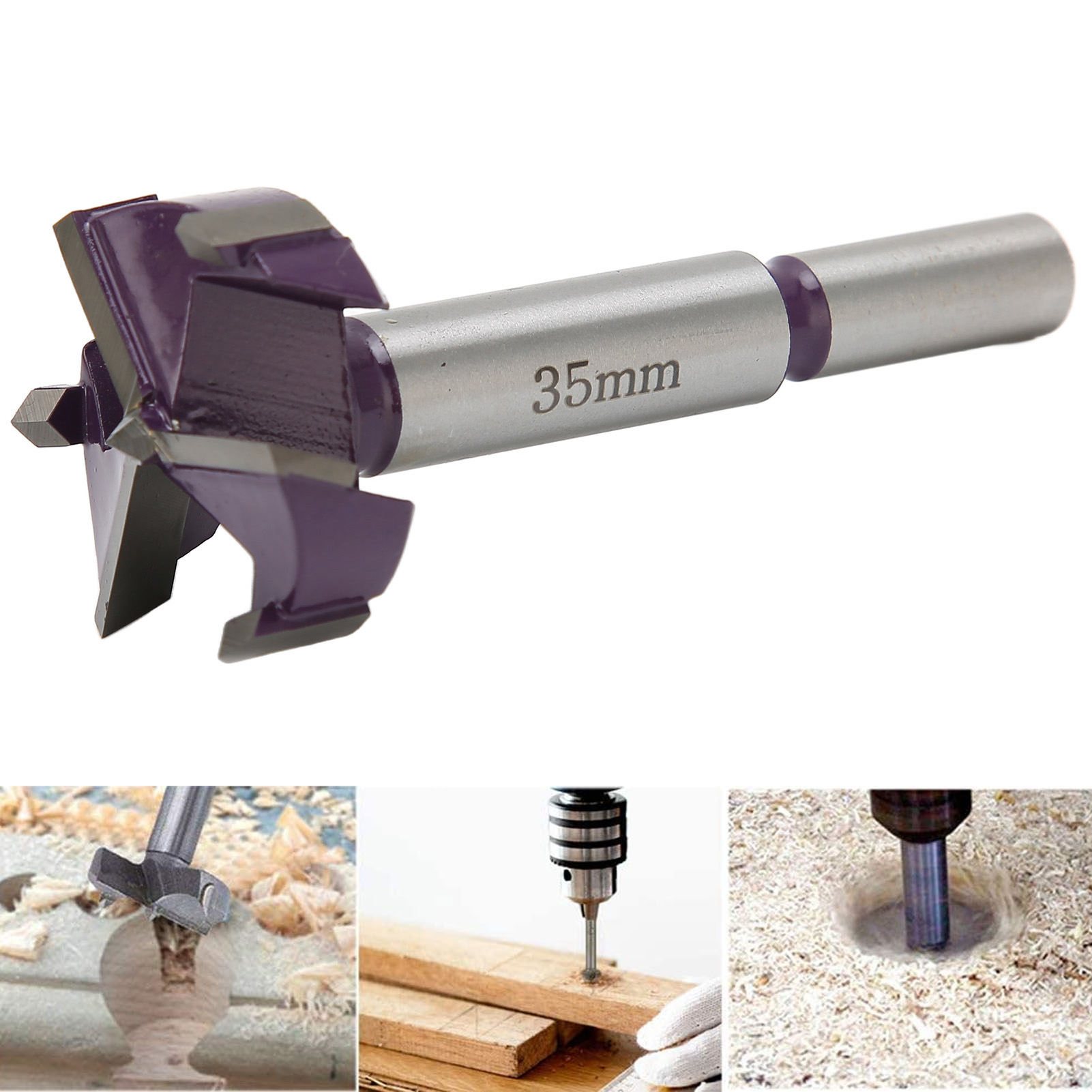 Dreischneidiger Lochsägenbohrer Für Holzbearbeitung, 35-mm-dreischneid-scharnierbohrer