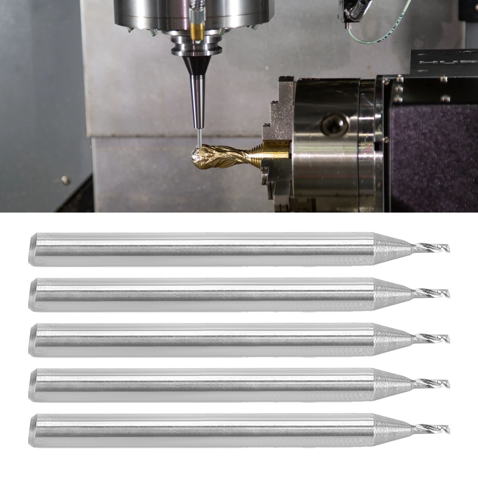 Einschneidiger Aluminium-spiralfräser Für Cnc-graviermaschinen, 3,175 X 1 X 3 Mm