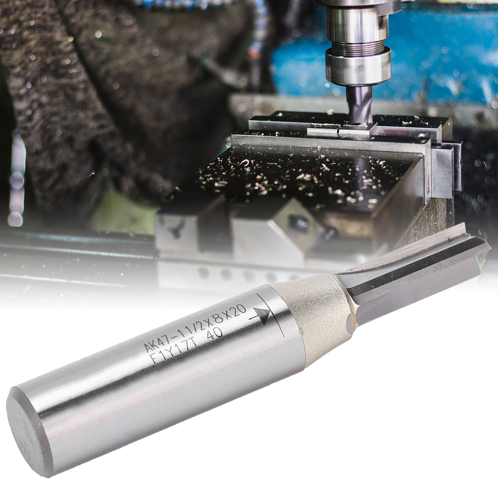 Ak47-1/2820-3t Dreischneider-schaftfräser, Zylindrischer Schaft, 1/2 Zoll Hartmetallspitze.