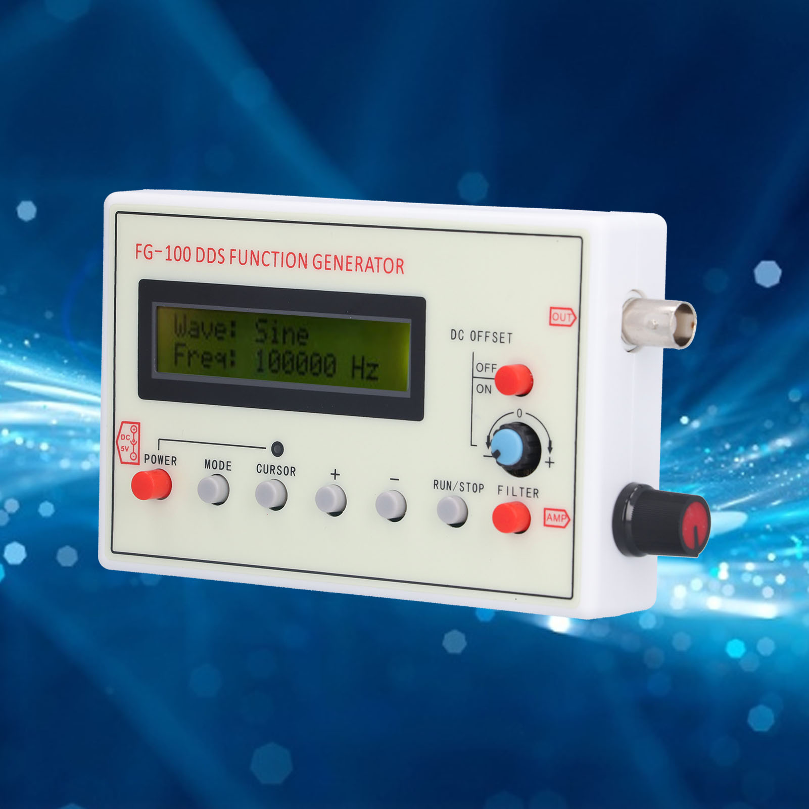 Fg-100 Dds Funktionssignalgenerator (sinus- Und Rechteckwelle, 1 Hz-500 Khz)