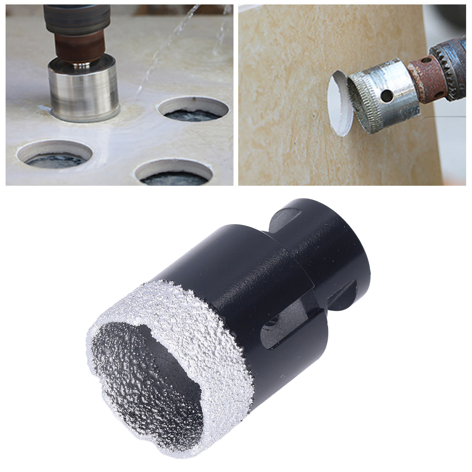 Vakuumgelöteter Diamantbohrer M14, Schwarzgelöteter Bohrer M14, 38 Mm
