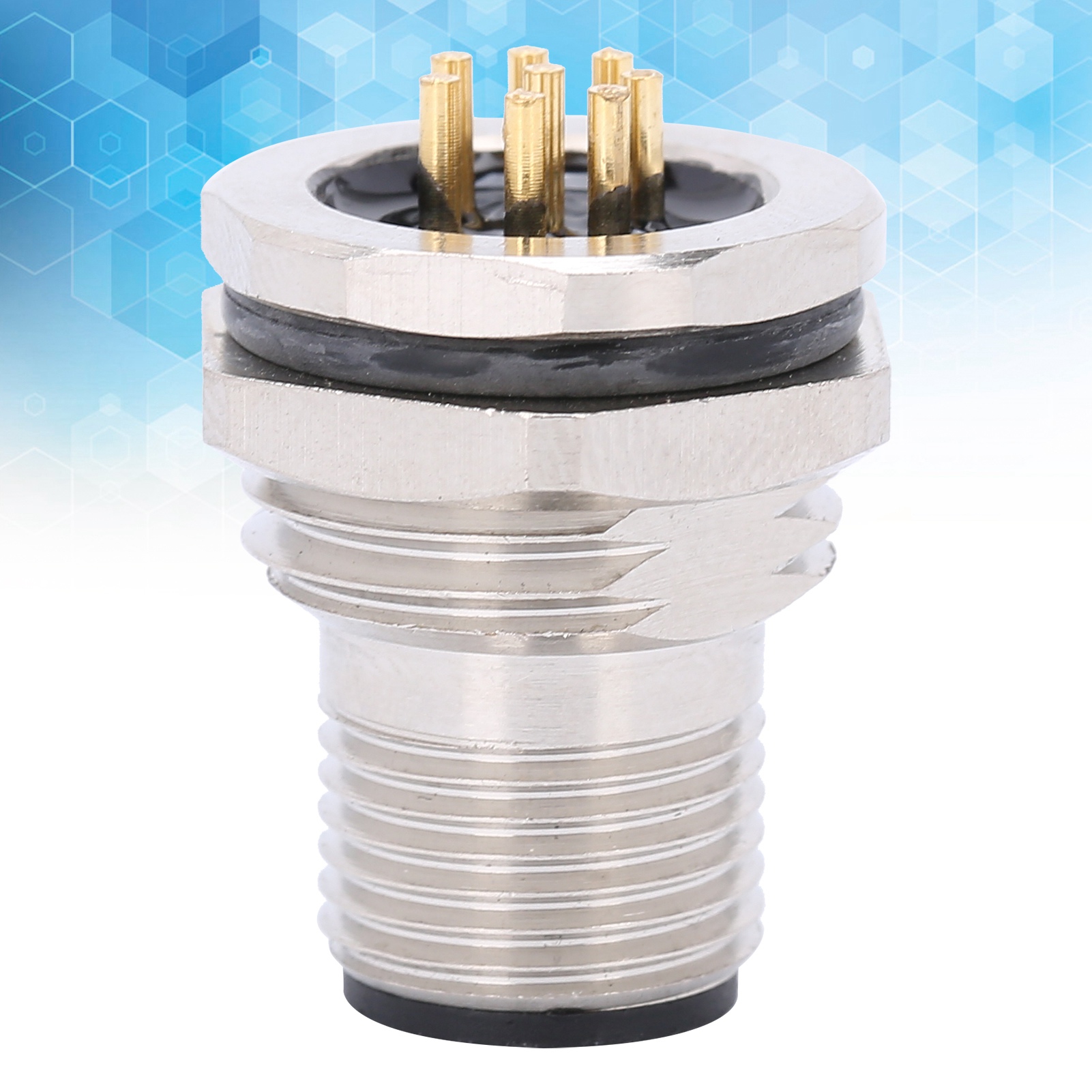 M12-f1-p8 Wasserdichter Rückseitiger Stecker F1 M12
