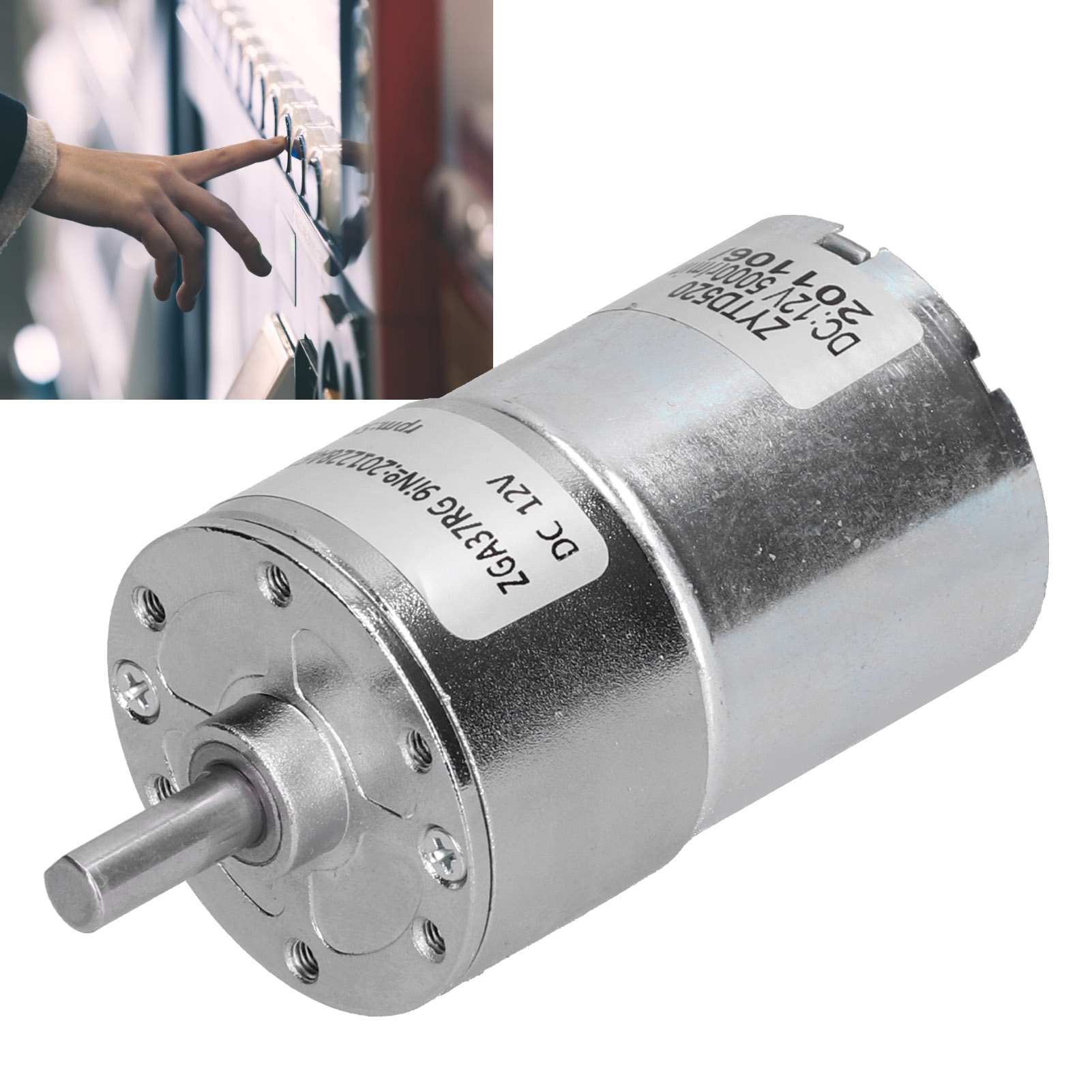 12-v-gleichstrom-getriebemotor, Drehmomentstarker Mikroreduktions-elektromotor, 37 Mm Durchmesser Abtriebswelle, Getriebe Zga37rg 550r-12v