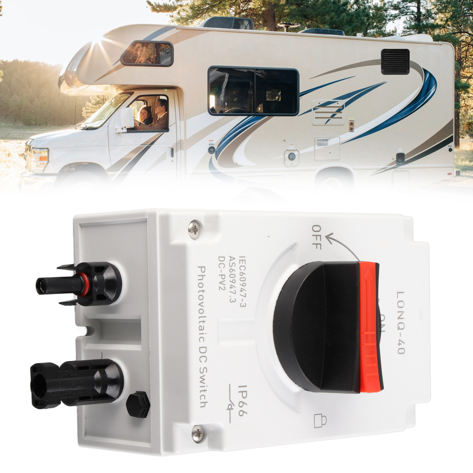 1500v Dc 32a Photovoltaik-trennschalter, Trennschalter, Ip66 Wasserdicht Für Solarenergieanlagen, Wohnmobile, Boote Und Netzunabhängige/netzgekoppelte Solaranlagen (basismodell)