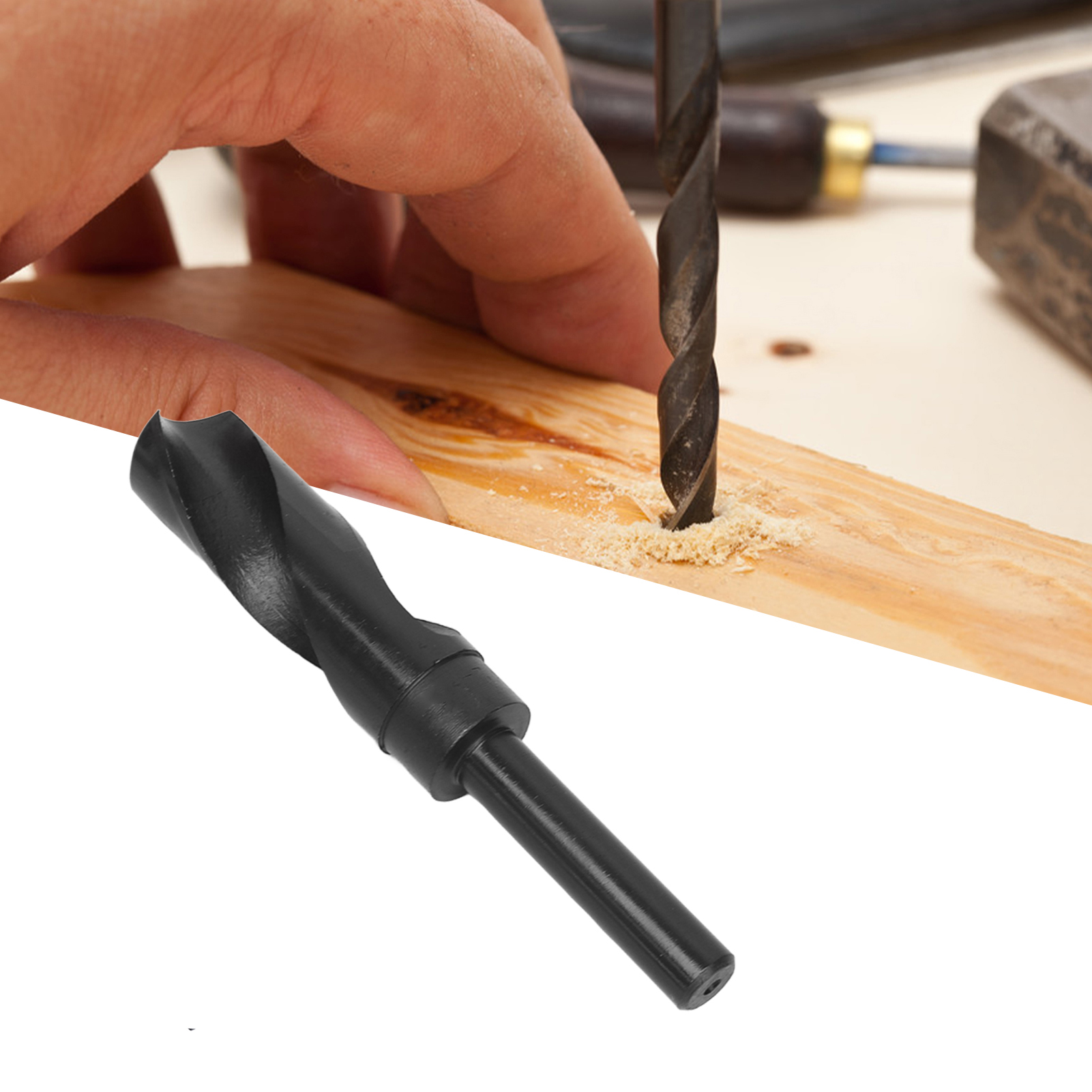 24 Mm (1/2 Zoll) Kurzschaftbohrer, Schnellarbeitsstahlbohrer Mit Geradem Schaft, Schwarzer Spiralbohrer.