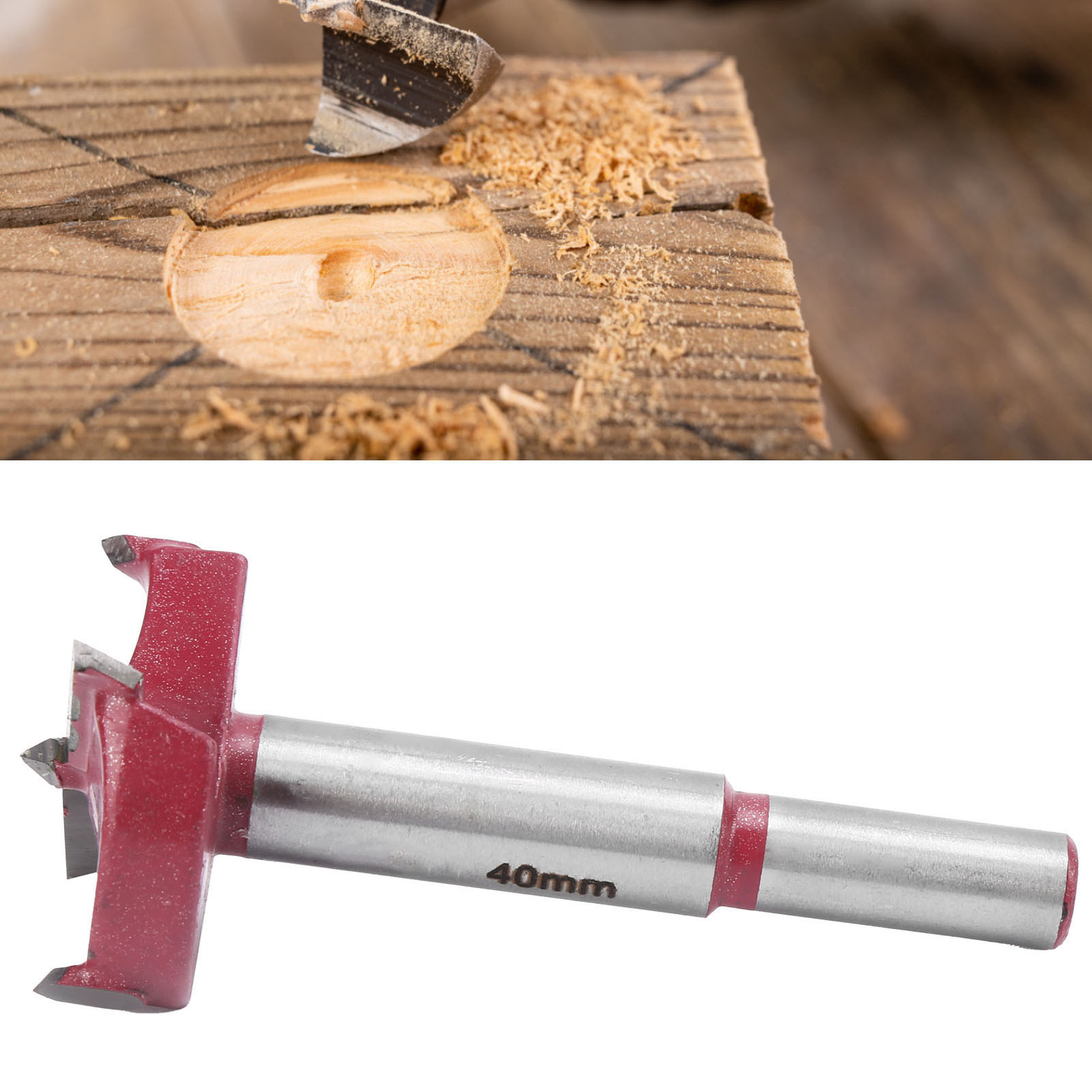 Lochsäge Für Holzbearbeitung, Längliches Modell Aus Aluminiumlegierung, Zum Bohren Und Vergrößern Von Löchern In Holzplatten, Türblättern, Gipskarton Und Kunststoffen Bohrerdurchmesser: 40 Mm