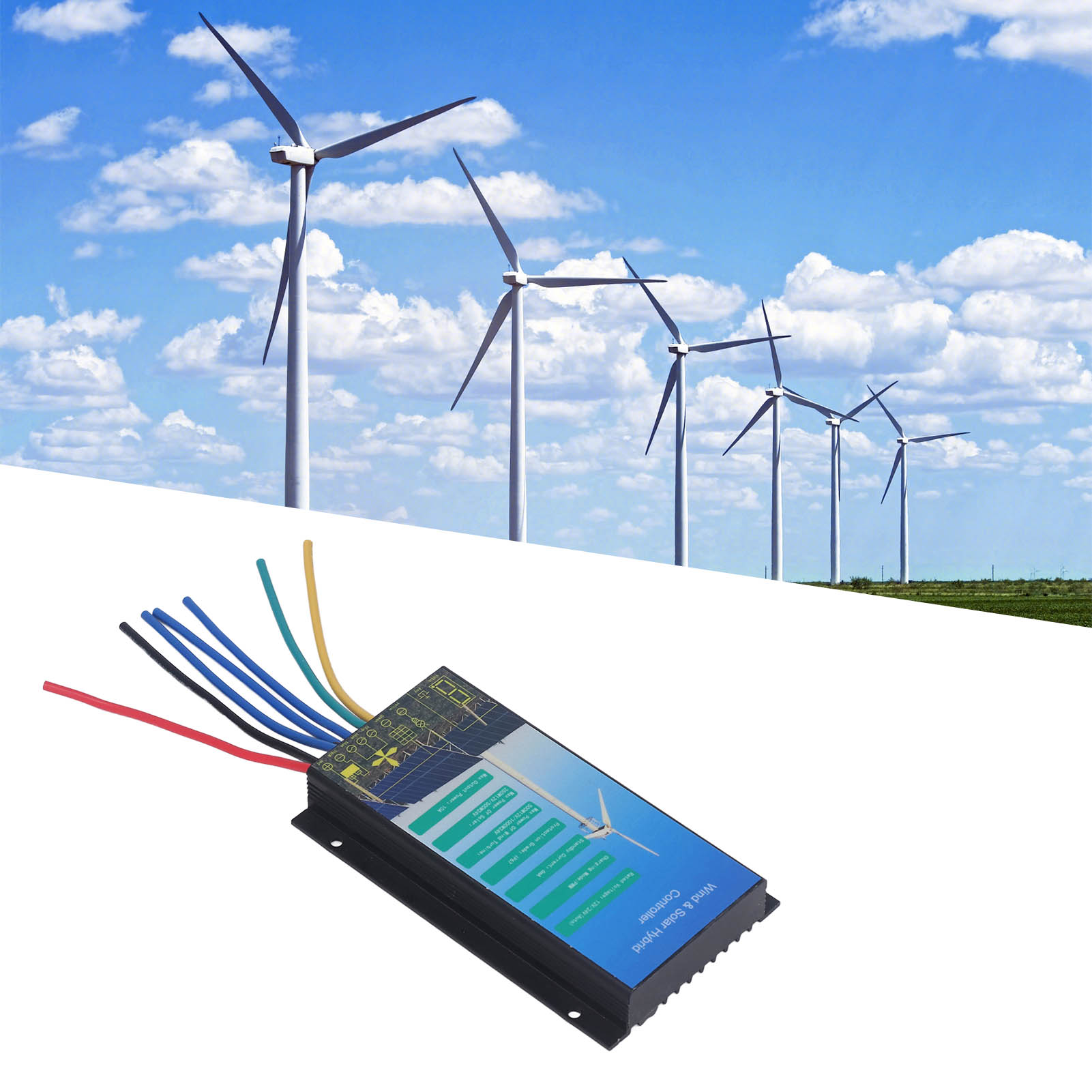 Hybrid-wind-solar-regler Für Windkraftanlagen, Maximale Leistung 1000 W (wind) Und 500 W (solar), 12/24 V