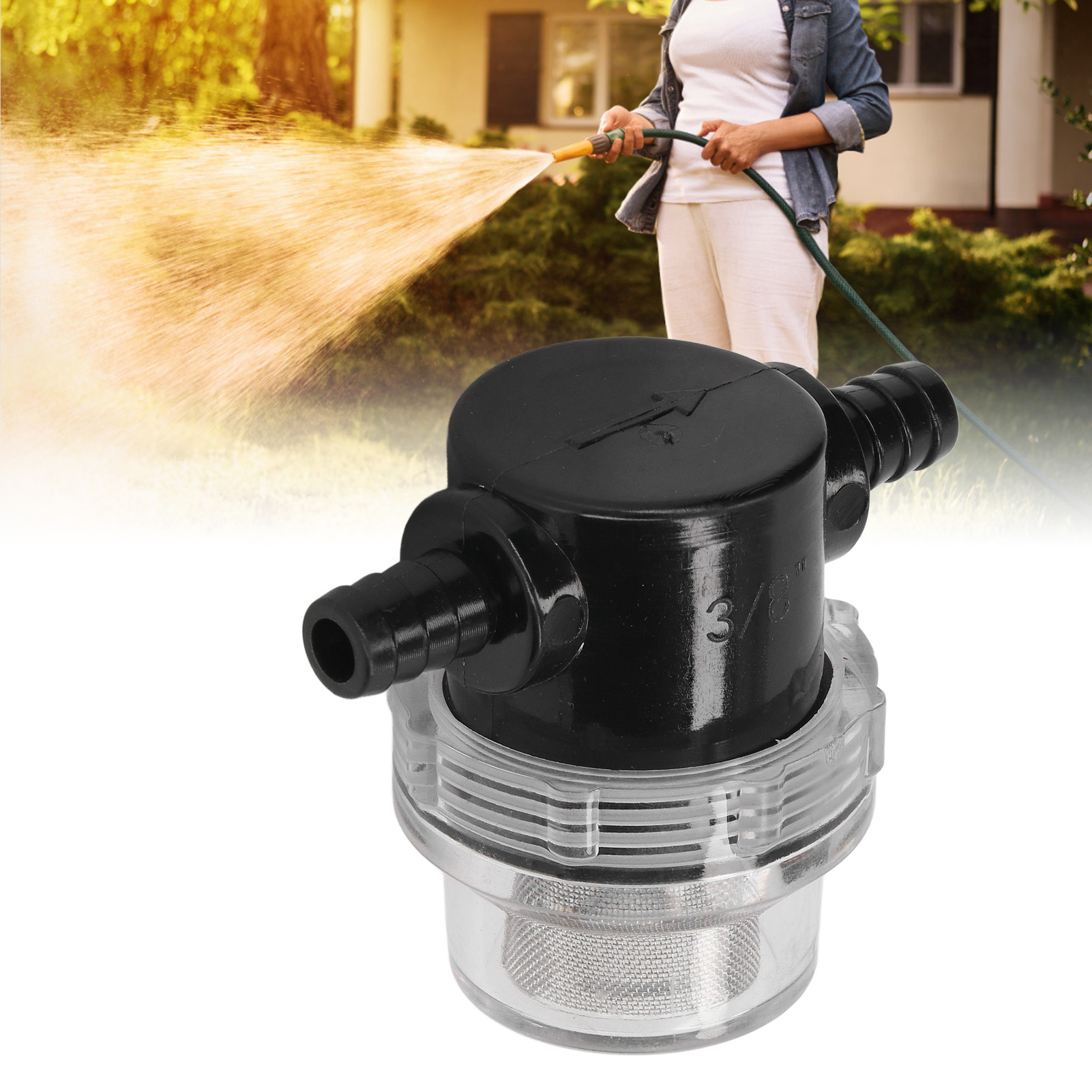 1/2-zoll-wasserfilter, Kompatibel Mit 3/8-zoll-wellschlauch, Inline-filter Für Drehschlauchsprüher, Für 12-v-gleichstromanwendungen, 80 Psi, Wohnmobile, Boote, Rasenflächen