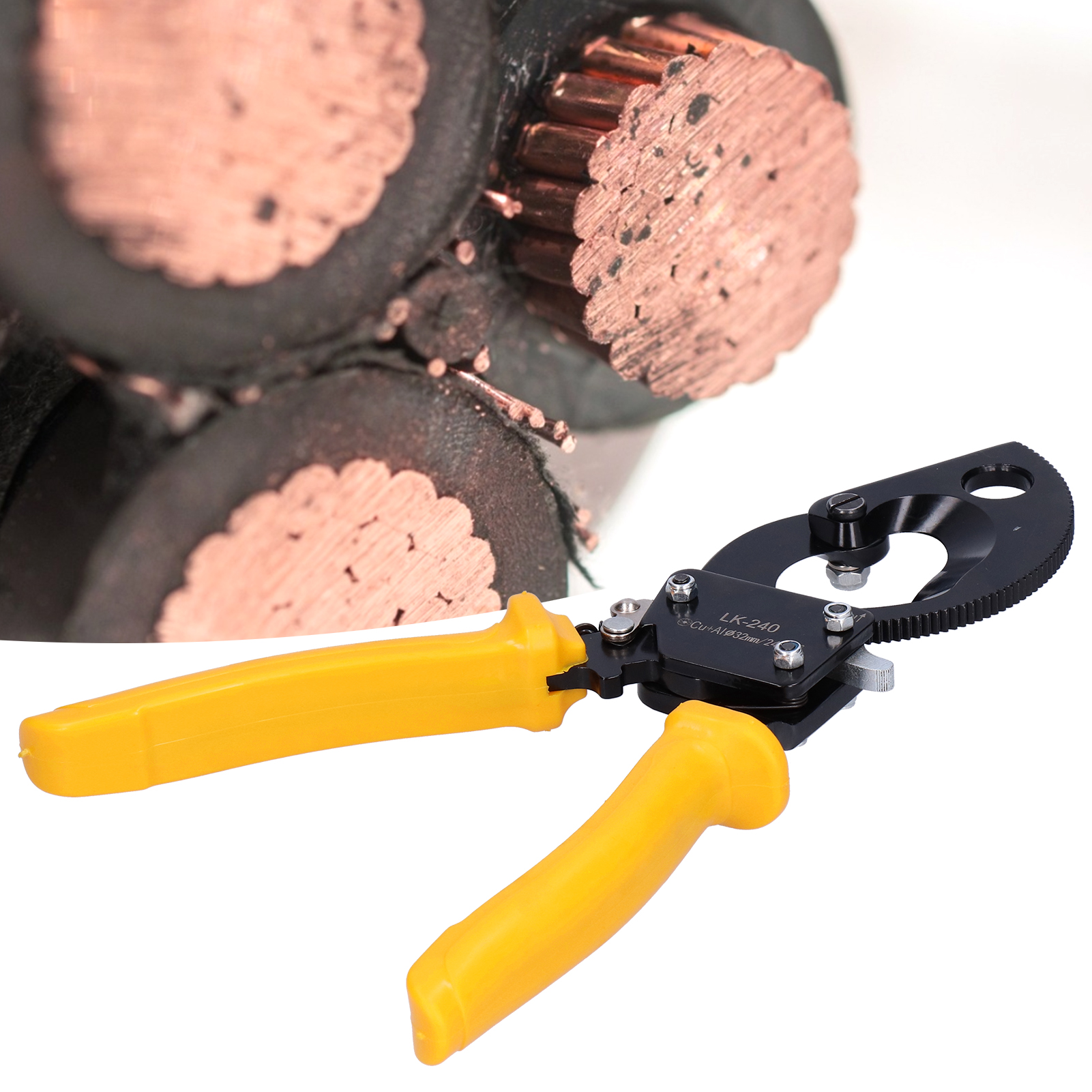 Lk-240 Ratschenschere Für Kabel, Getriebeschere, Mechanischer Kabelschneider