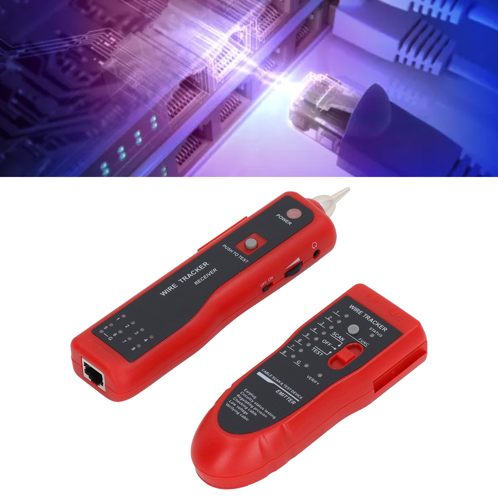 Mj-868 Poe: Multifunktionales Kabeldetektor-, Kabelortungs-, Netzwerktest-, Verbindungs- Und Pairing-werkzeug.
