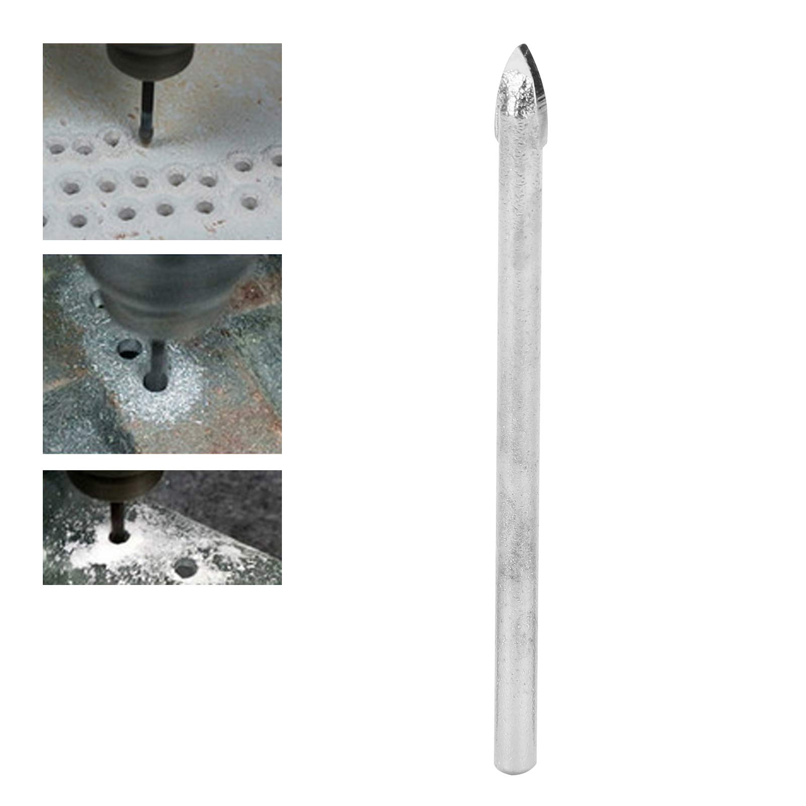 Dreieckige Bohrer Aus Industrielegierung (3-4-5-6-8-10-12 Mm) Für Marmor, Glas, Keramik Und Keramikfliesen (4 Mm)