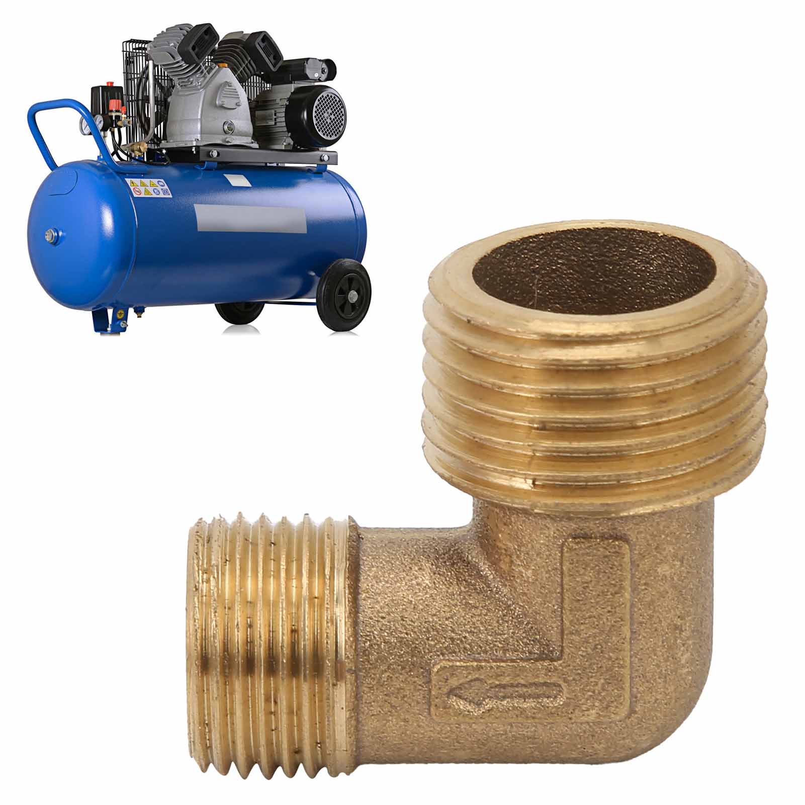 1100-w-leise-ölfreier Luftkompressor, Rückschlagventil, Rückschlagventil, Luftpumpenzubehör 1/2" X 3/8" Ohne Fase