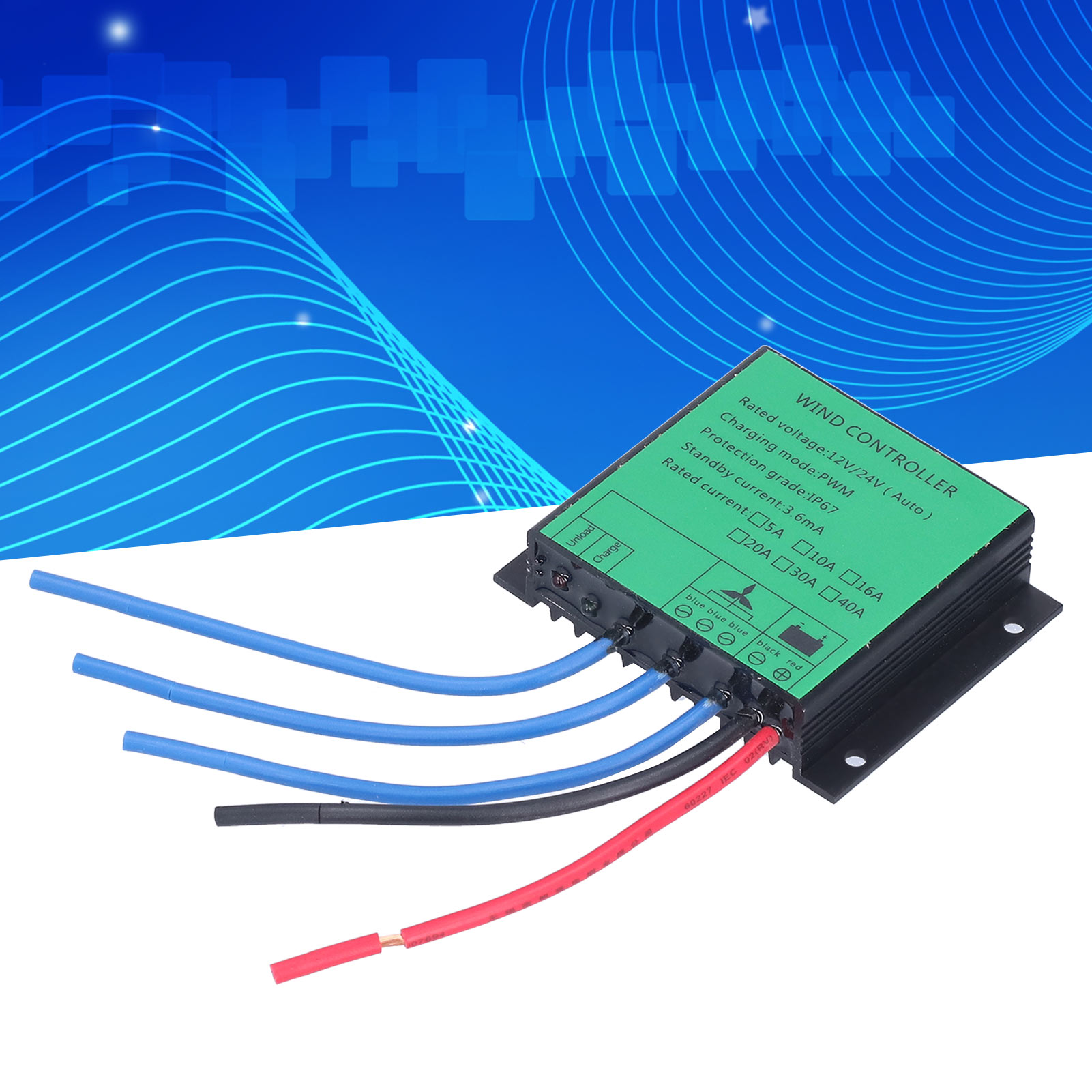 Pwm-niederspannungsregler Für 100-400-w-windkraftanlagen, 12 V/24 V, Universell, 30 A