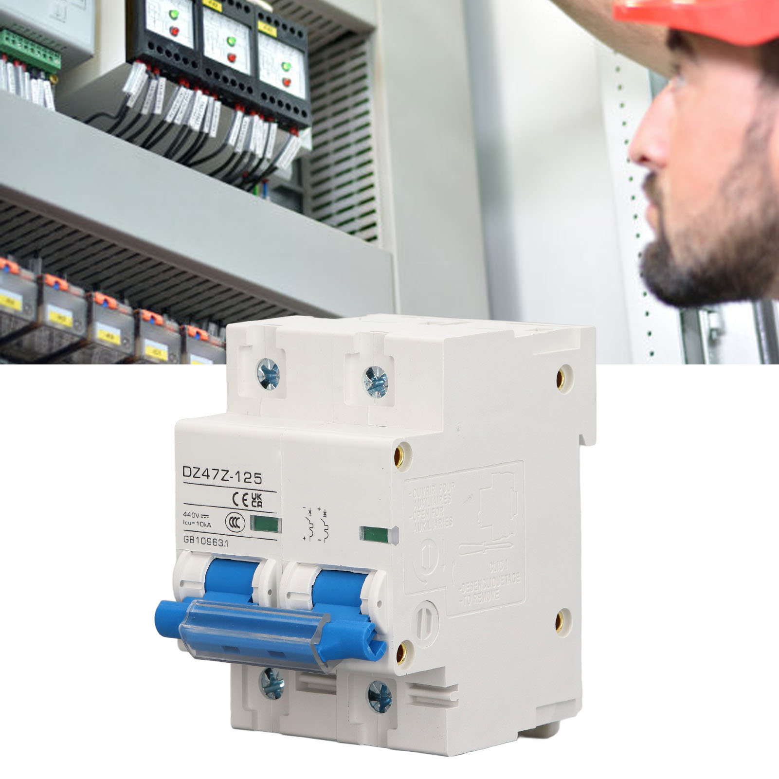 Hochstrom-10 Ka 440 V 2p Dc-trennschalter Für Solar-photovoltaikanlagen Dz47z-125d80