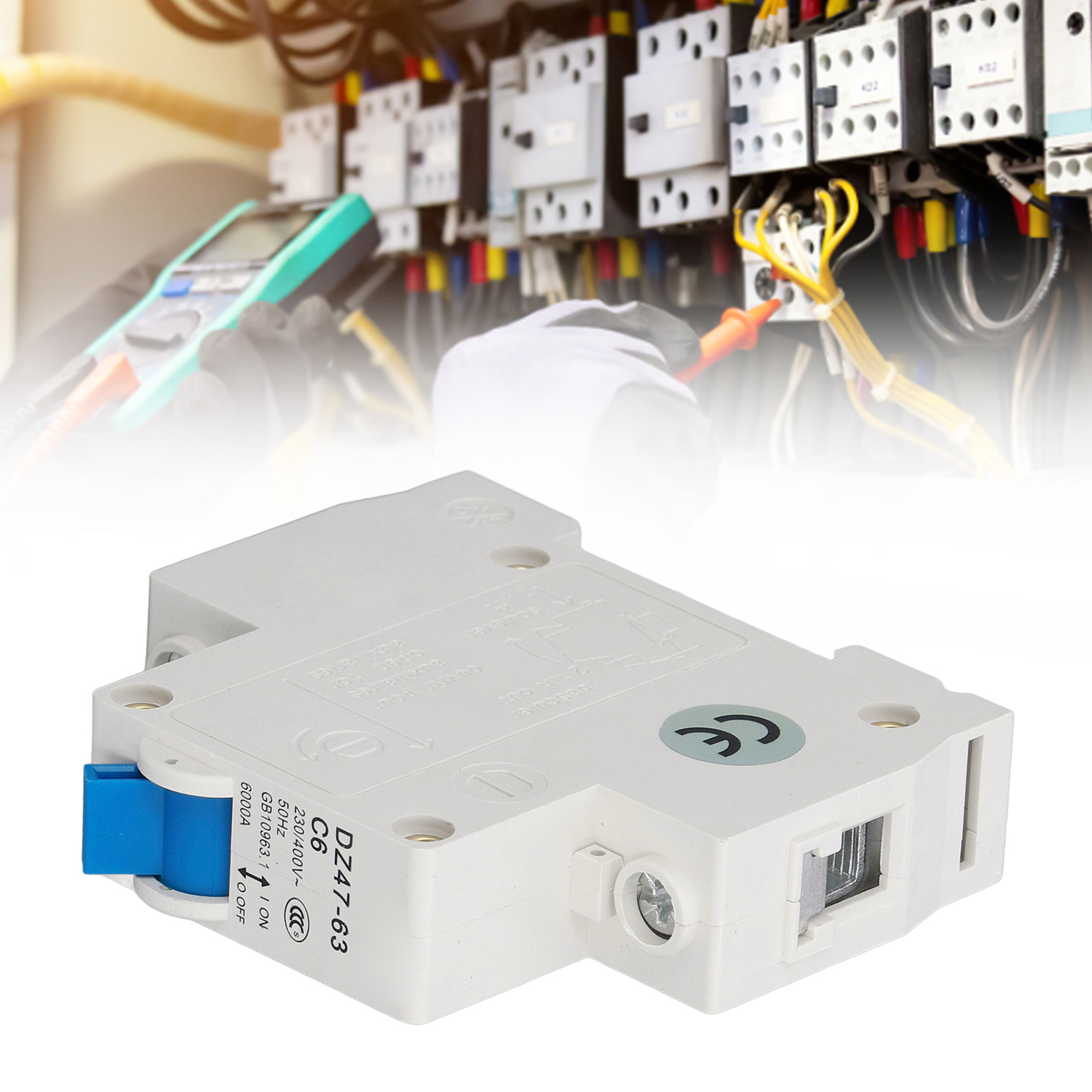 Leitungsschutzschalter Dz47-63 C6 1p 230 V/400 V 6 A, Din-schienenmontage, 6000 A Schaltleistung