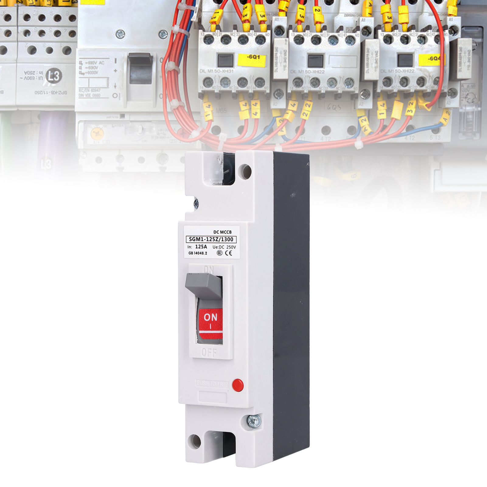 Einphasiger 250-v-leistungsschalter, Mccb-schalter Für Solaranlage, 125-a-hauptschalter Zum Batterieschutz, Trennschalter