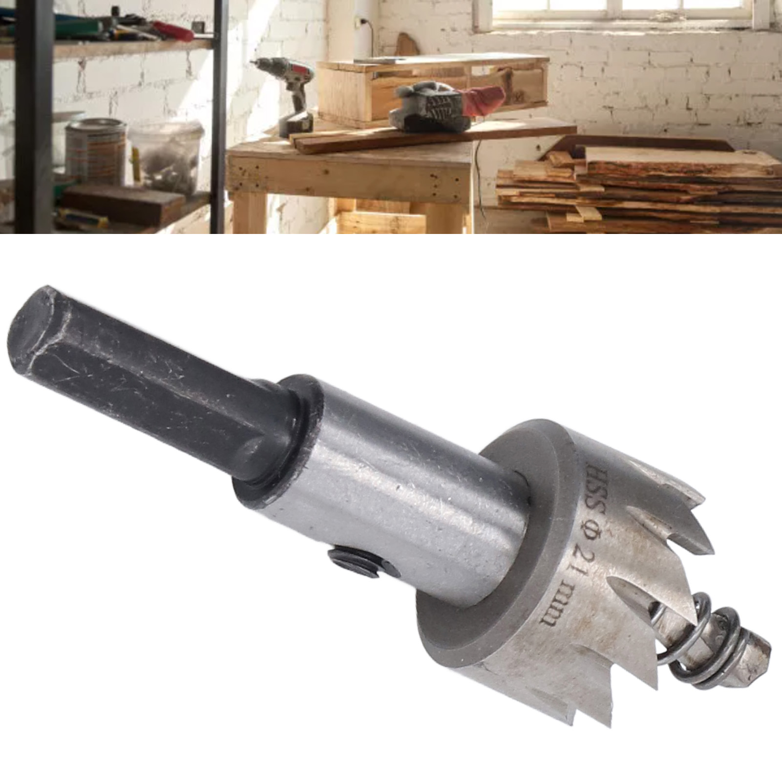 Lochsäge Für Holzbearbeitung, Aufweitbohrer Für Metall, 21-mm-bohrer Für Dicke Eisenplatten (lieferung In Luftpolsterfolie Verpackt)