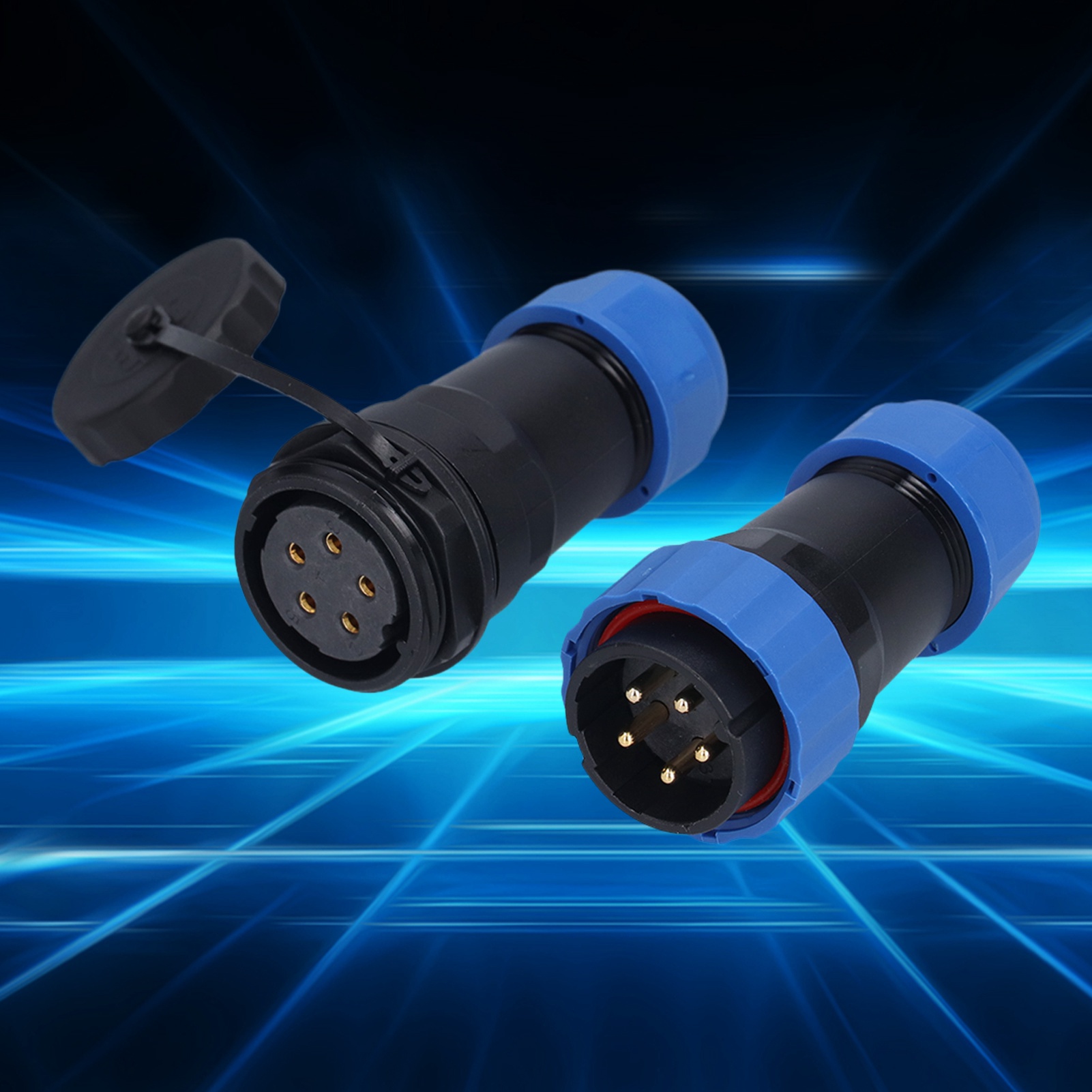 Wasserdichter Luftfahrtstecker Sp28 (ip68), Stecker/buchse, 380 V, 25 A, 5 Pins.
