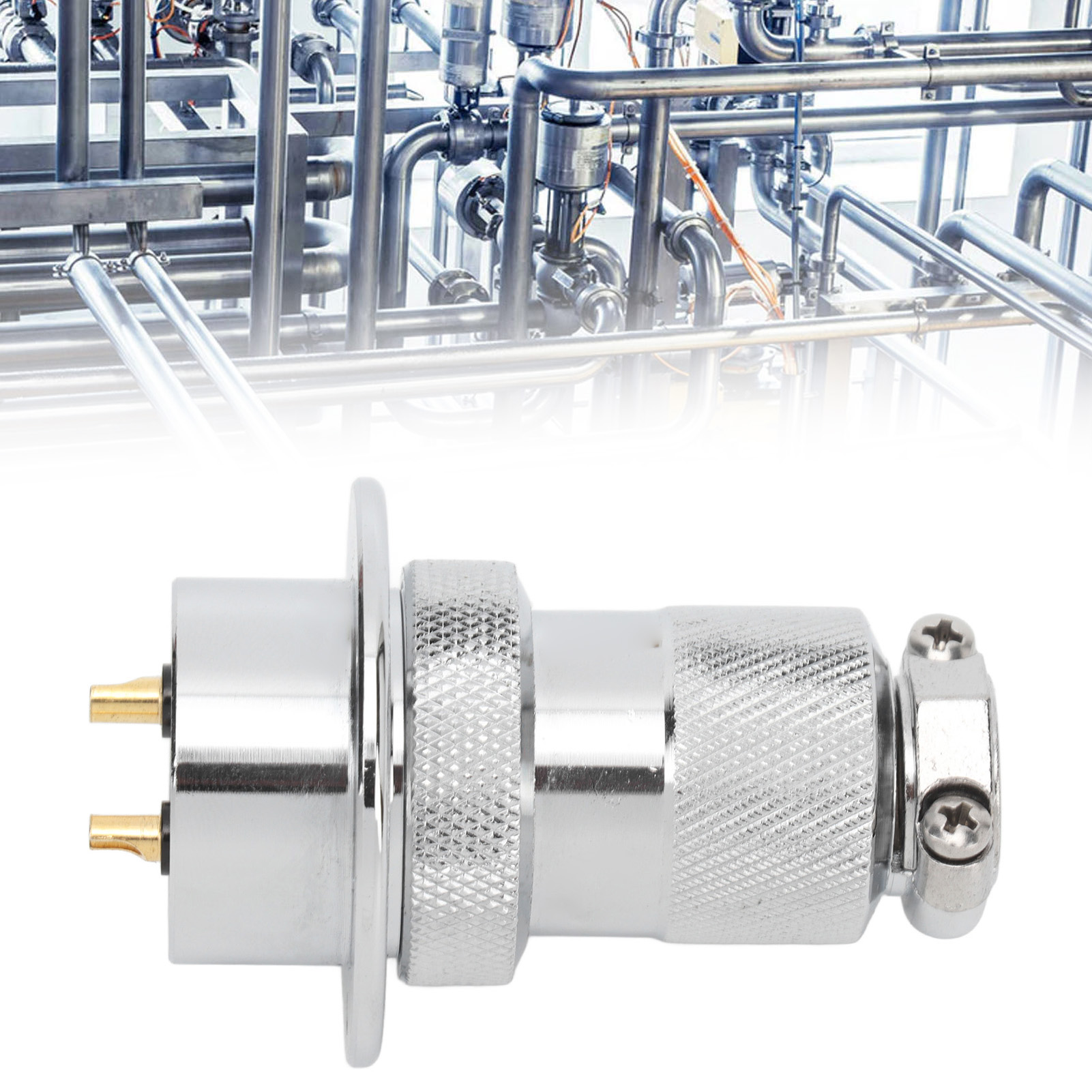 30-mm-2-poliger Rundflansch-luftfahrtstecker (stecker Und Buchse)