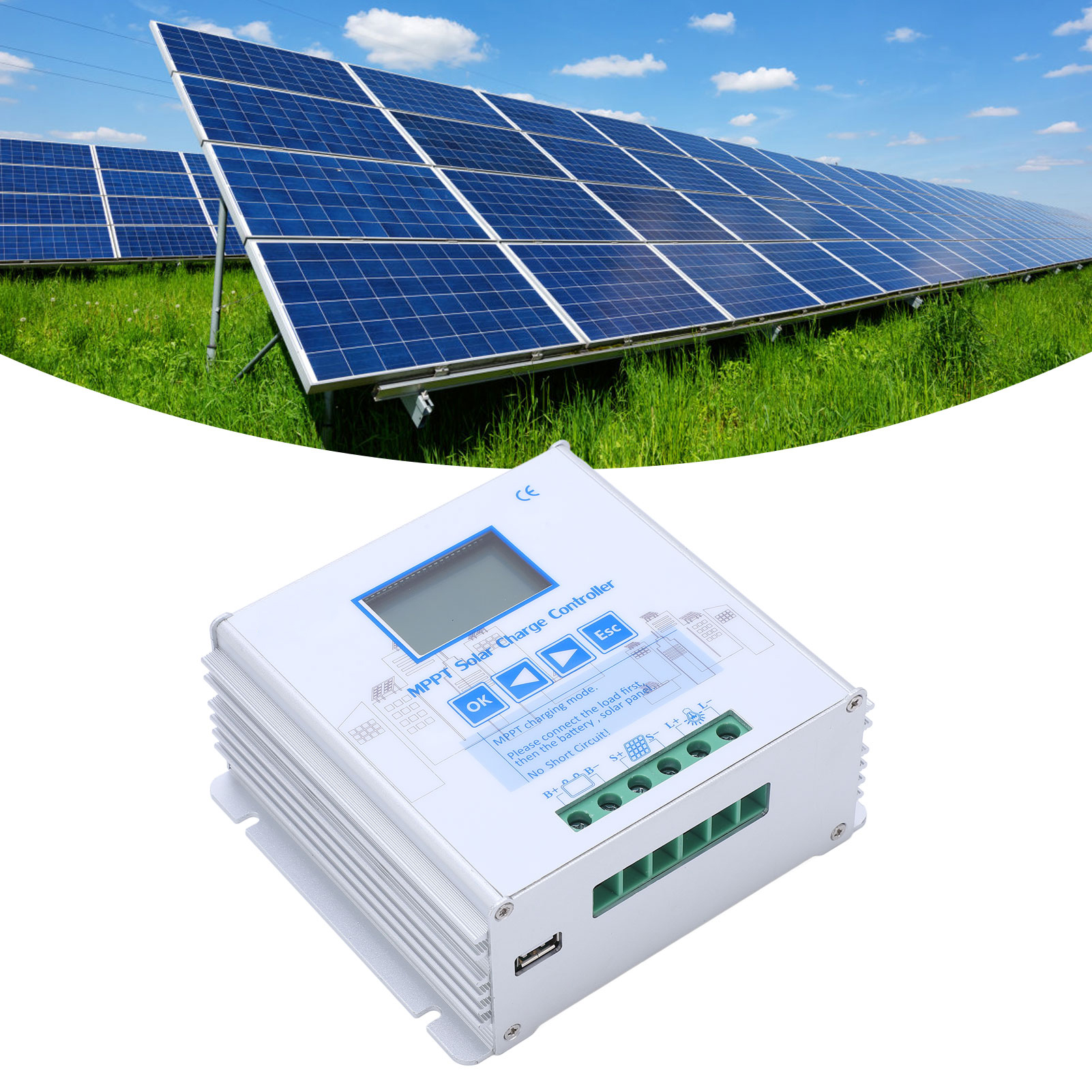 Mppt-solarladeregler Lsecm10a-24/48v Für Die Straßenbeleuchtungsüberwachung, Vollautomatisch, Universell 24/48v, 10a