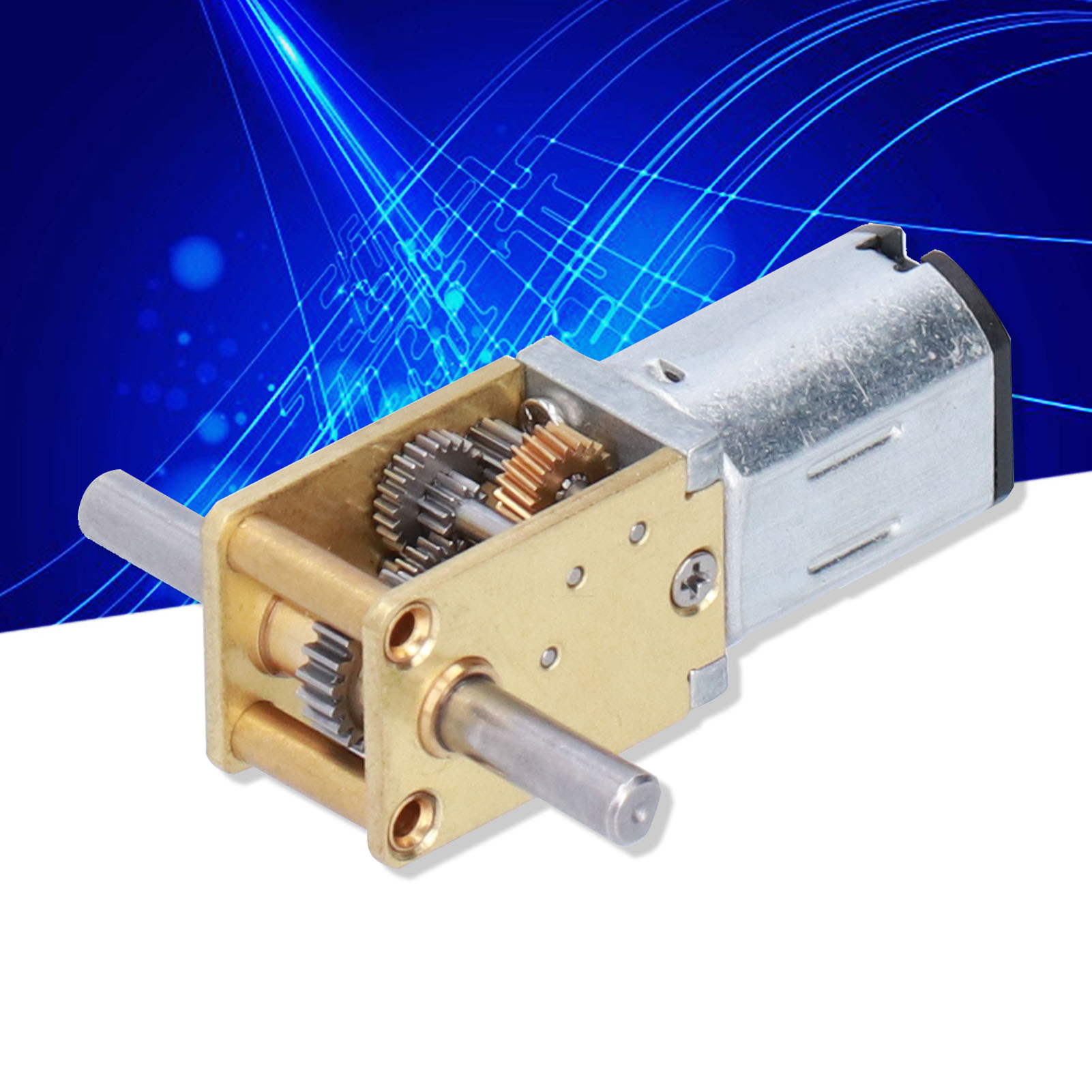 Jgy-n20 Miniatur-gleichstrommotor Mit Doppelwelle Und Schneckengetriebe, 12 V Gleichstrom, 27 U/min