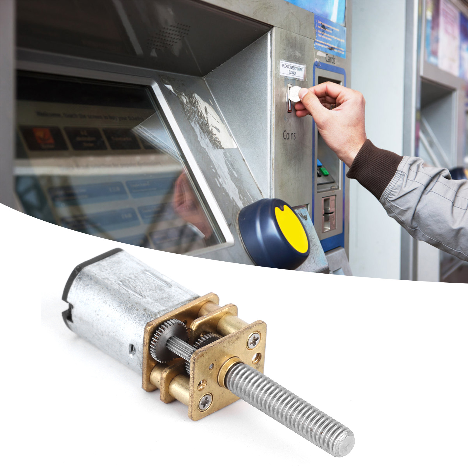 12fn20 Gleichstrom-getriebemotor, 6 V Dc, 180 U/min, M410 Gewinde, Intelligenter Verriegelungsmotor