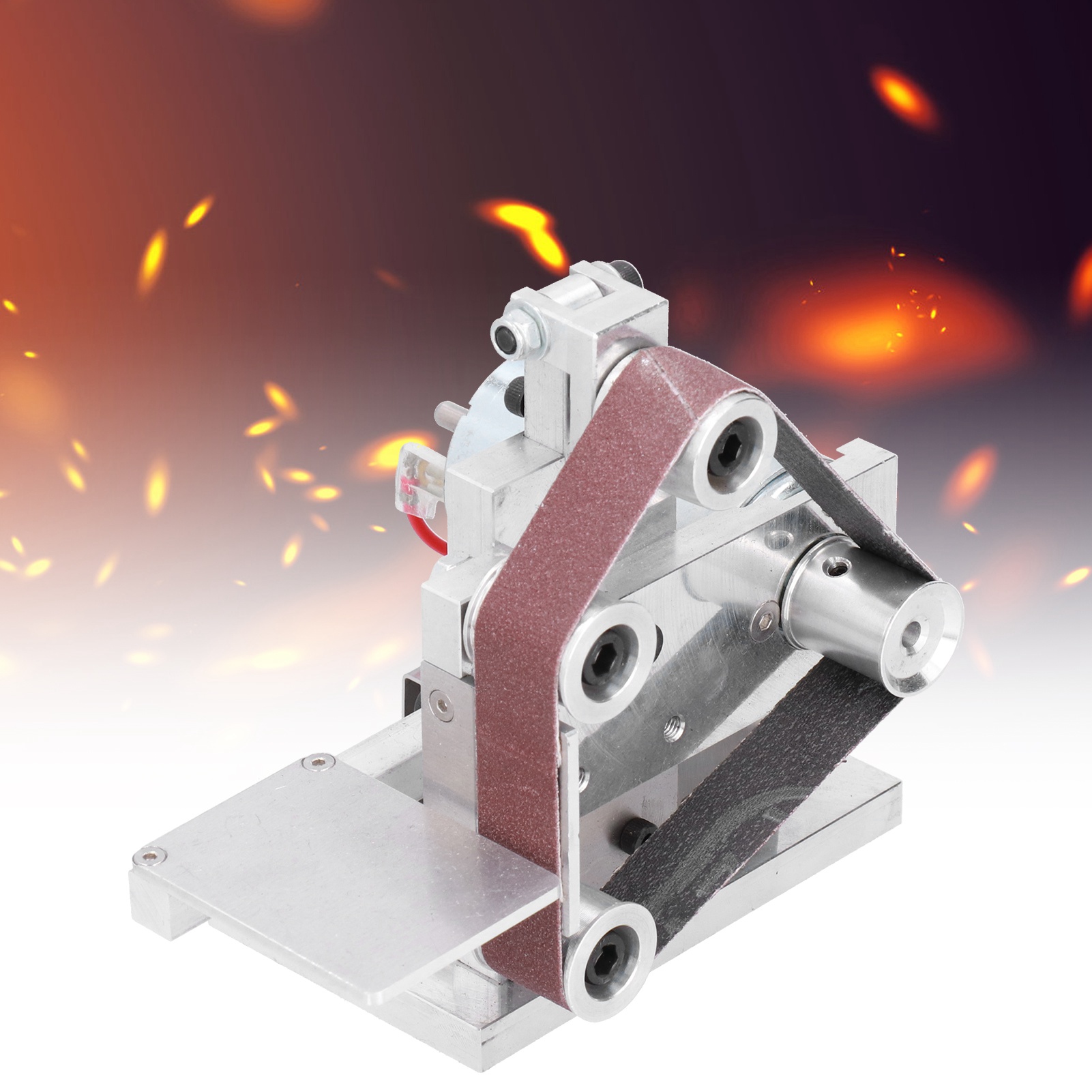 Mini-bandschleifer Dc 12–24 V, 20 Schleiftypen + 7 Geschwindigkeiten + Stufenlose Drehzahlregelung + Flexible Welle, Poliermaschine, Schleifer, Messerschärfer Mit Festem Winkel, Tischgerät, Europäisch