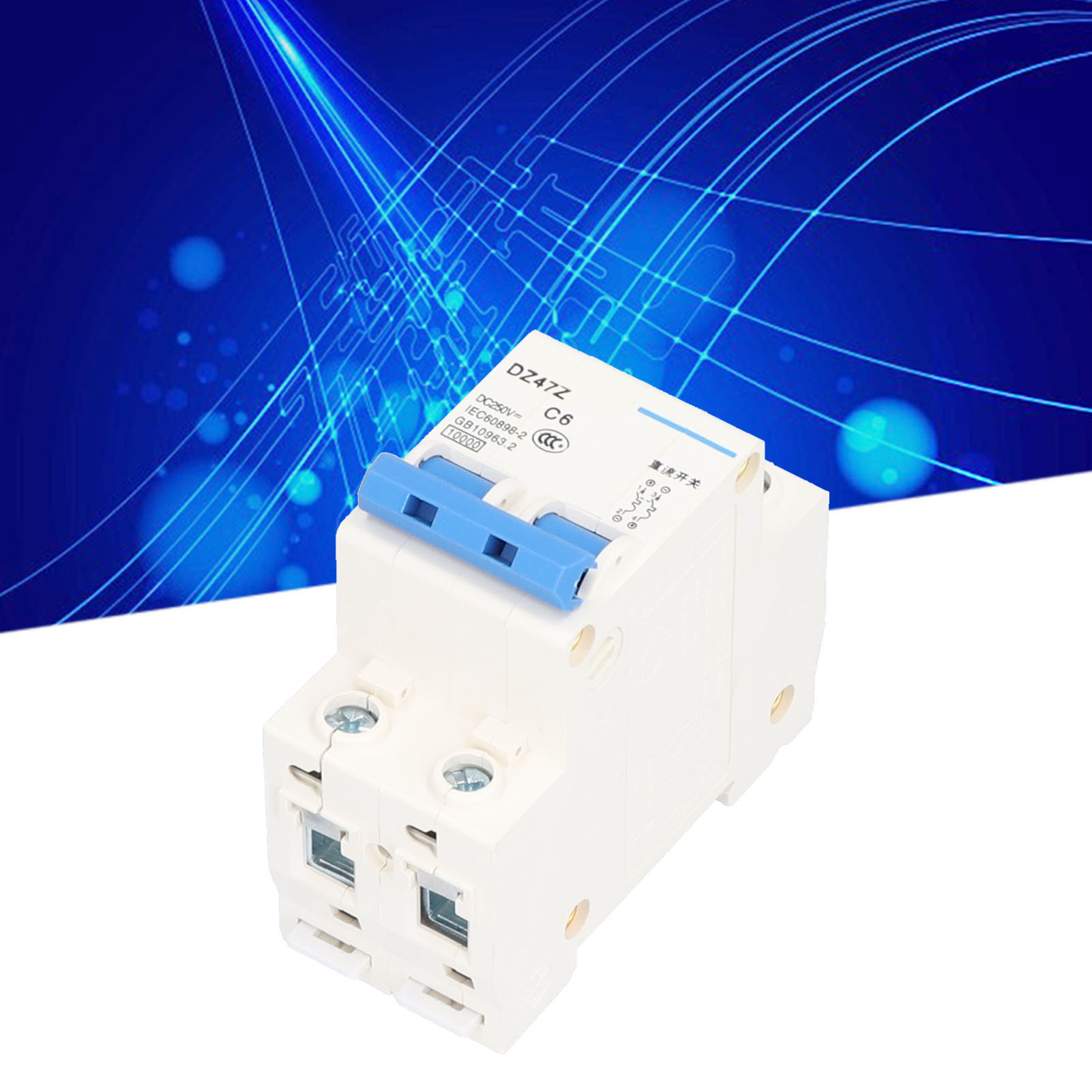 Miniatur-gleichstrom-leistungsschalter Für Niederspannung Dz47z 2p 250v 6a