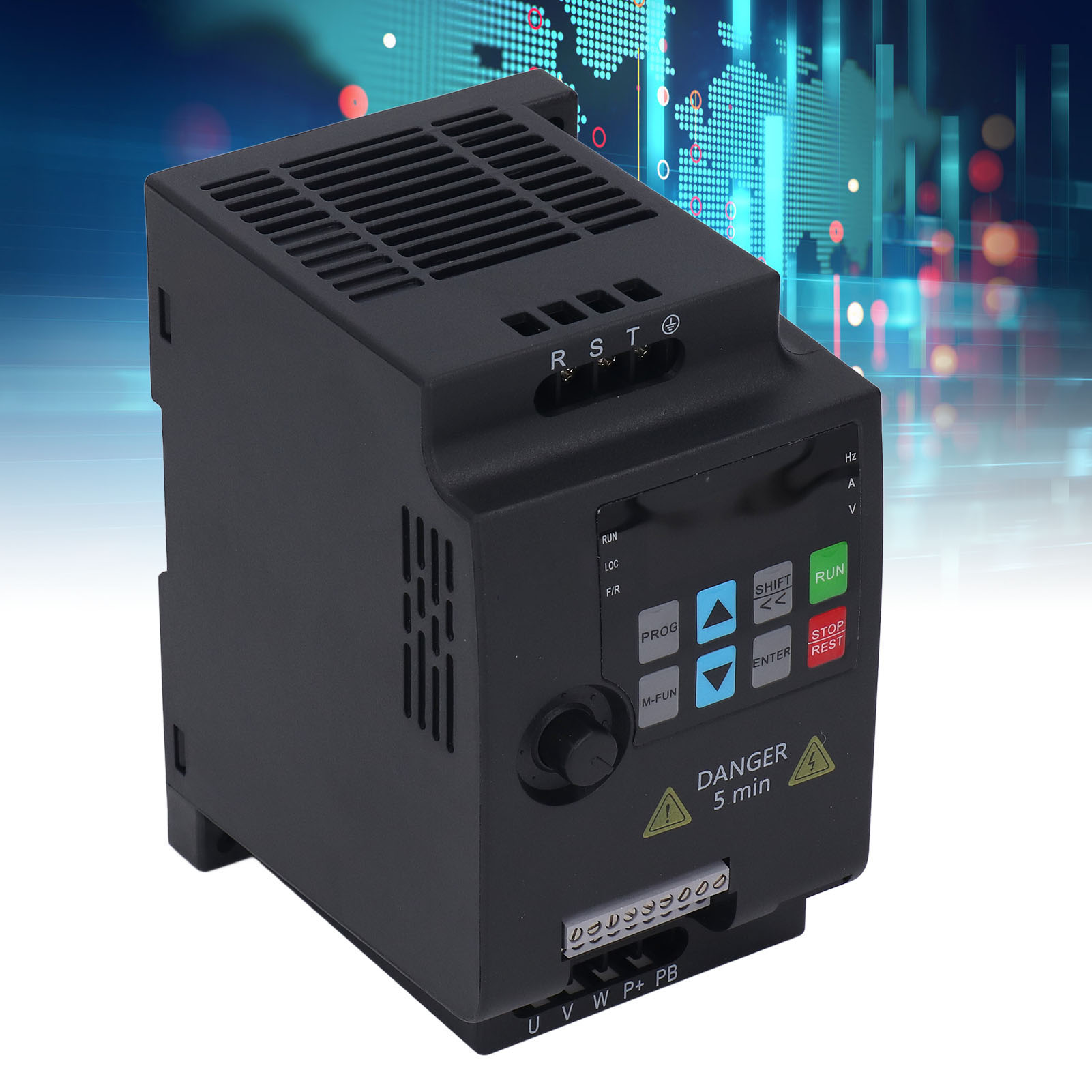 Sako Universal-drehstrom-frequenzumrichter 0,75 Kw, Eingang 380 Vac, Ausgang 0-380 Vac, Für Geringe Lasten.