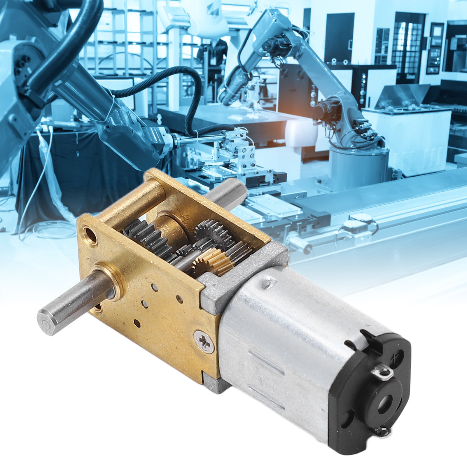 Ga1218 Getriebemotor Mit Zwei Abtriebswellen, Schneckengetriebe, 6 V Dc, 100 U/min