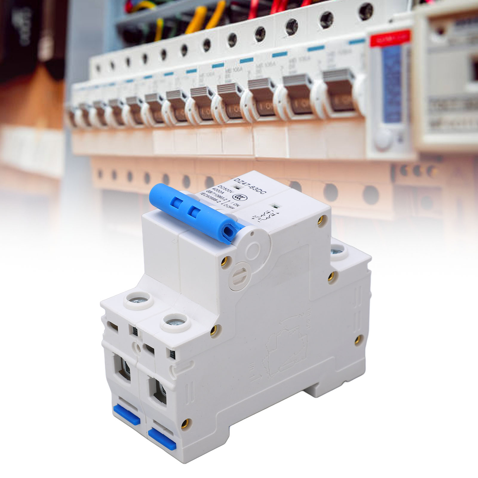 Verbesserter 500-v-photovoltaik-gleichstrom-leistungsschalter, 63-a-photovoltaik-luftschalter