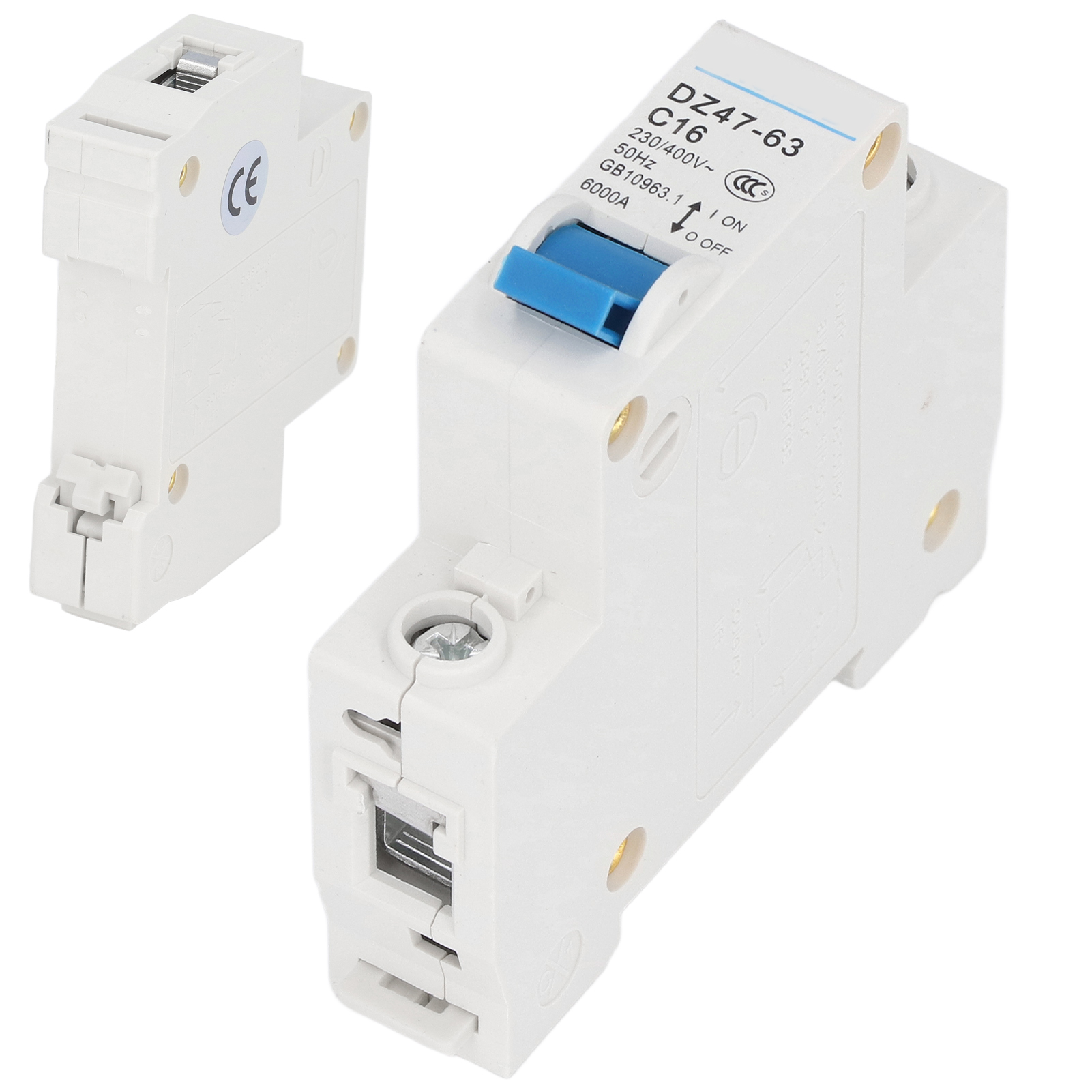 Leitungsschutzschalter Dz47-63 C16 1p 230 V/400 V 16 A, Din-schienenmontage, 6000 A Schaltleistung
