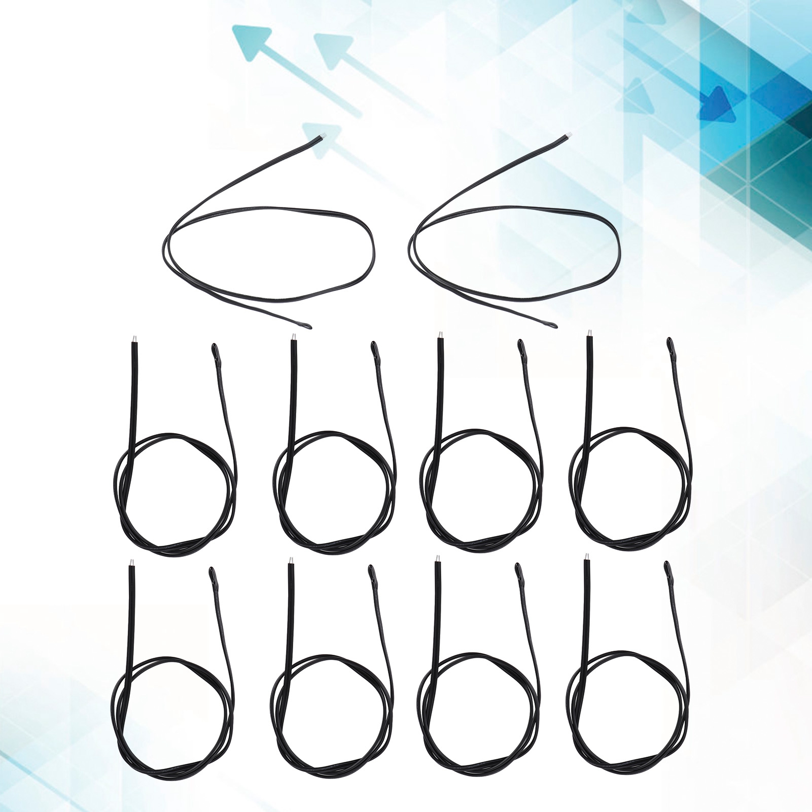 Verkauft In 10er-packs: Ntc-thermistor-temperatursensor 100 K B3950, In Epoxidharz, Mit 500 Mm Langem Draht Und Fallkopfbefestigung.