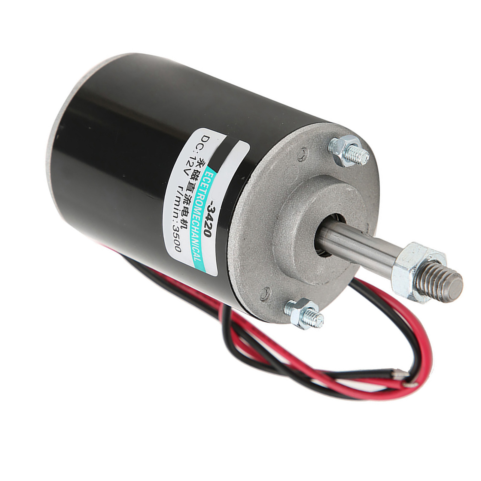 Hochtouriger Permanentmagnetmotor, 12 V/24 V Gleichstrom, Kleiner Reversibler Motor, Variable Drehzahl, 30 W, Leiser Betrieb, 12 V, 3500 U/min