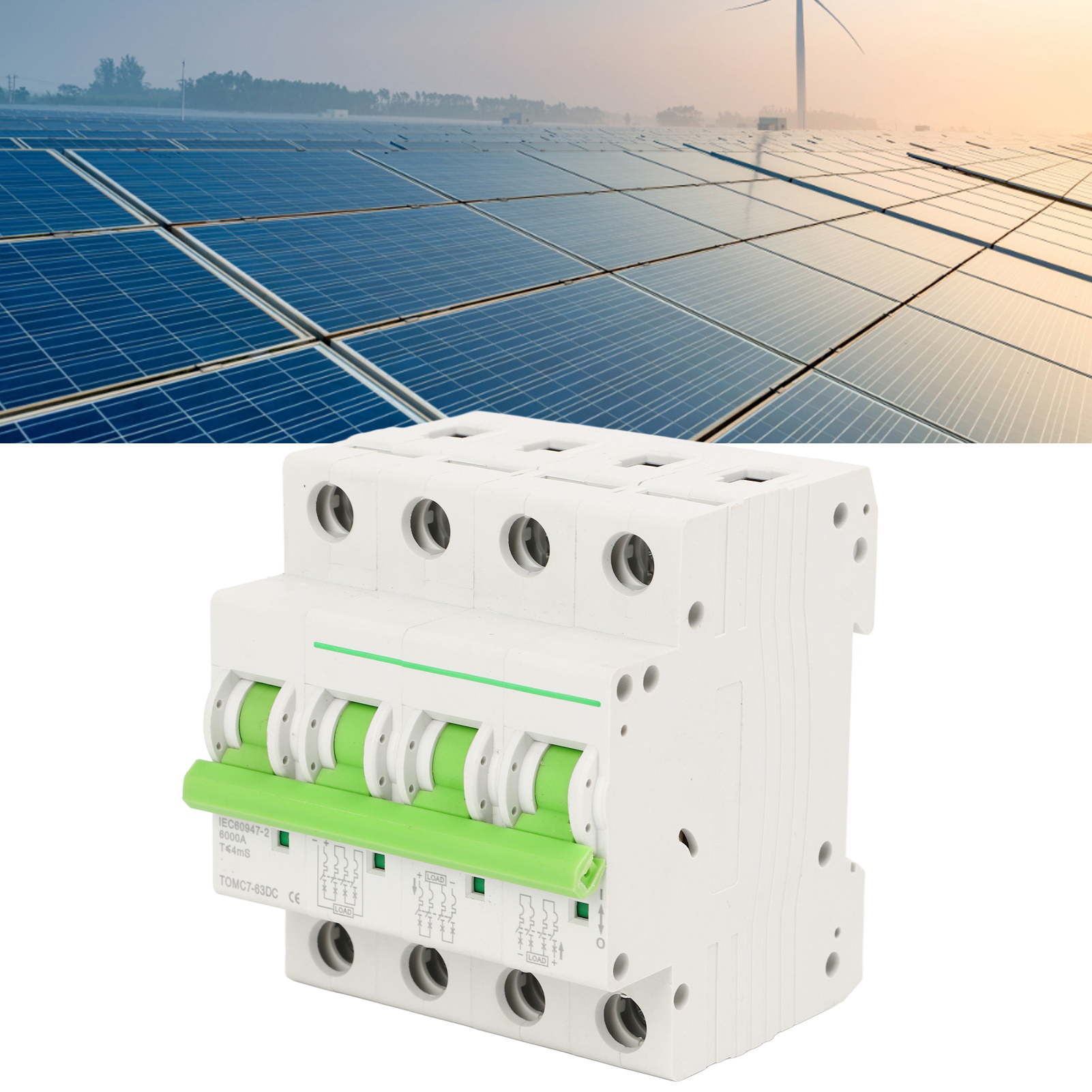 4-poliger Photovoltaik-leistungsschalter, Miniatur-leistungsschalter, 1000-v-gleichstrom-luftschalter, 25 A