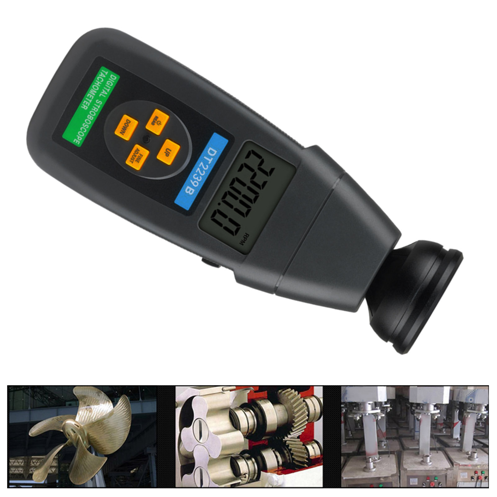 Dt2240b Berührungsloser Drehzahlmesser, Blitzzähler, Drehzahlmesser Ohne Reflektorstreifen, Geschwindigkeitsanzeiger, Fotoelektrischer Geschwindigkeitsanzeiger