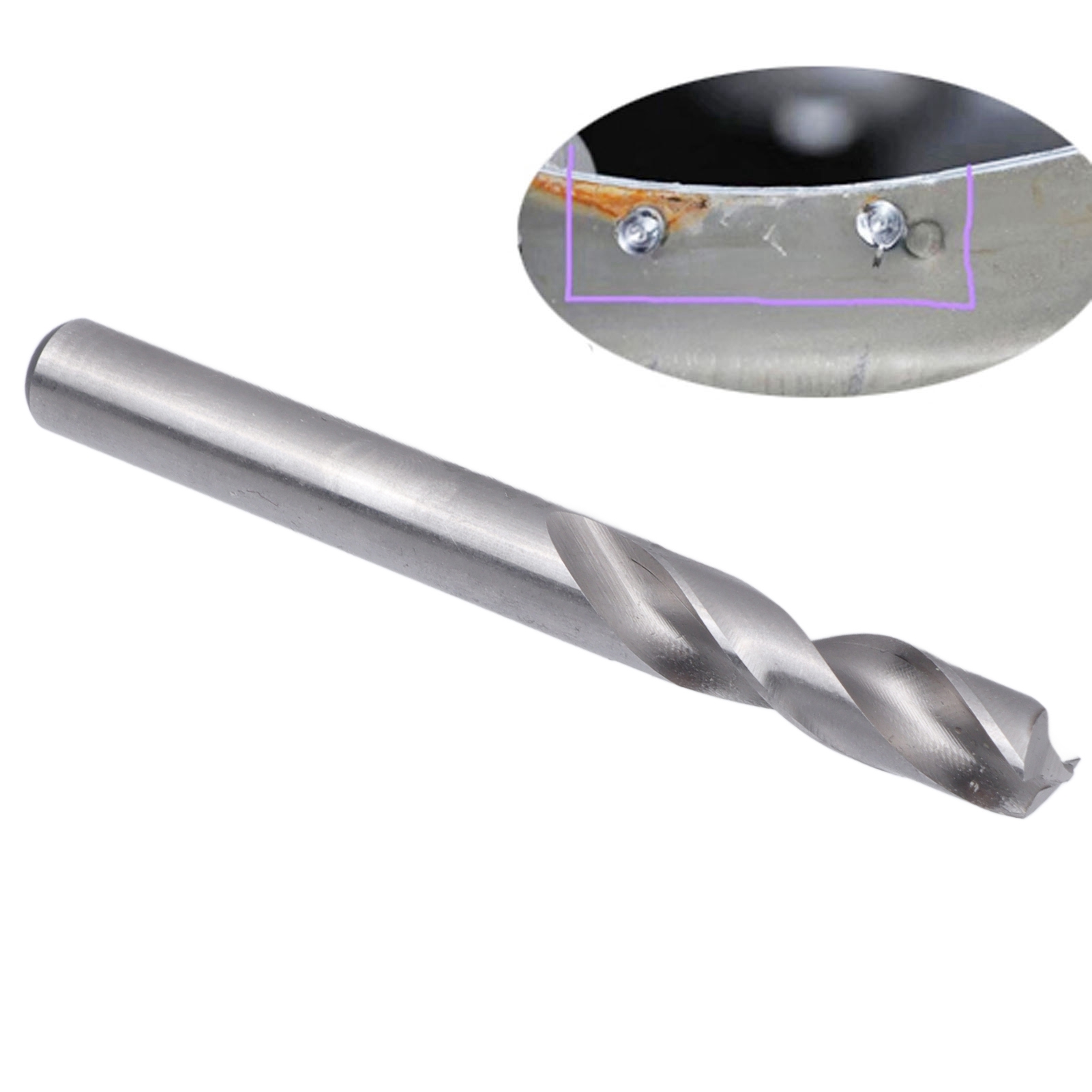 Weißer Diamantbohrer 880 Mm Zum Entfernen Von Schweißpunkten.