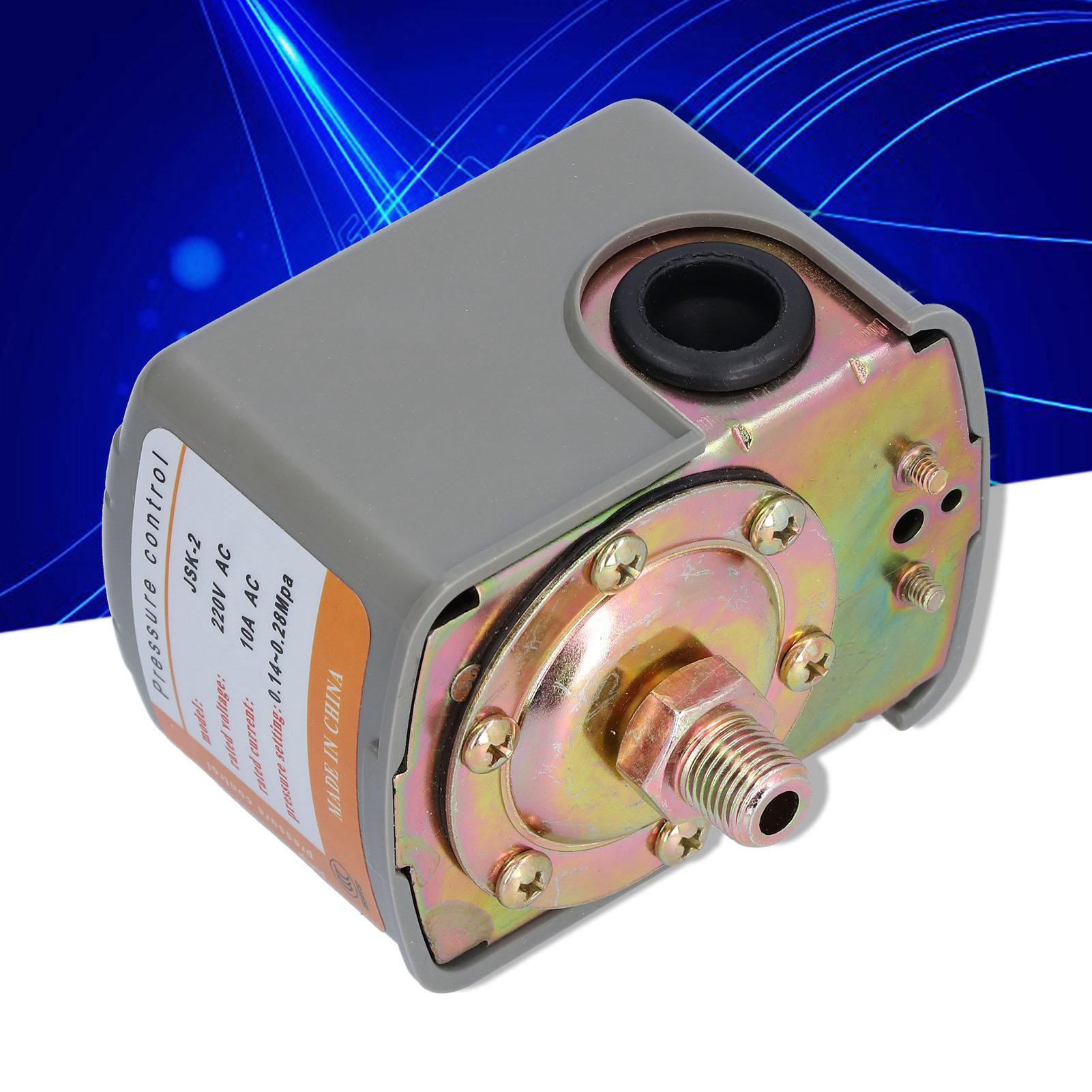 Jsk-2 Einstellbarer Druckschalter 220 V Ac, Zweipolig, Federbelastet, Für Wasserpumpen, Mechanischer Druckregler