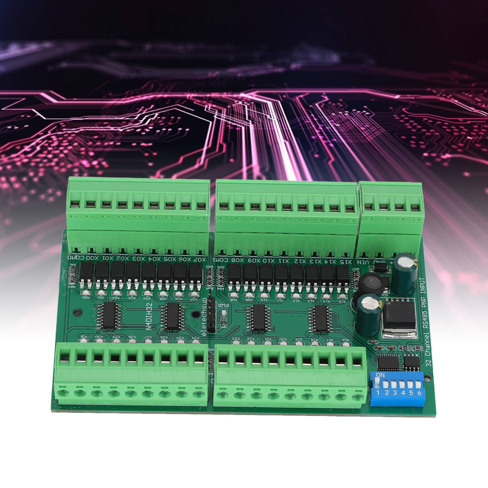 32-kanal Pnp Din-schienen-rs485-eingangscontroller (nur Platine)