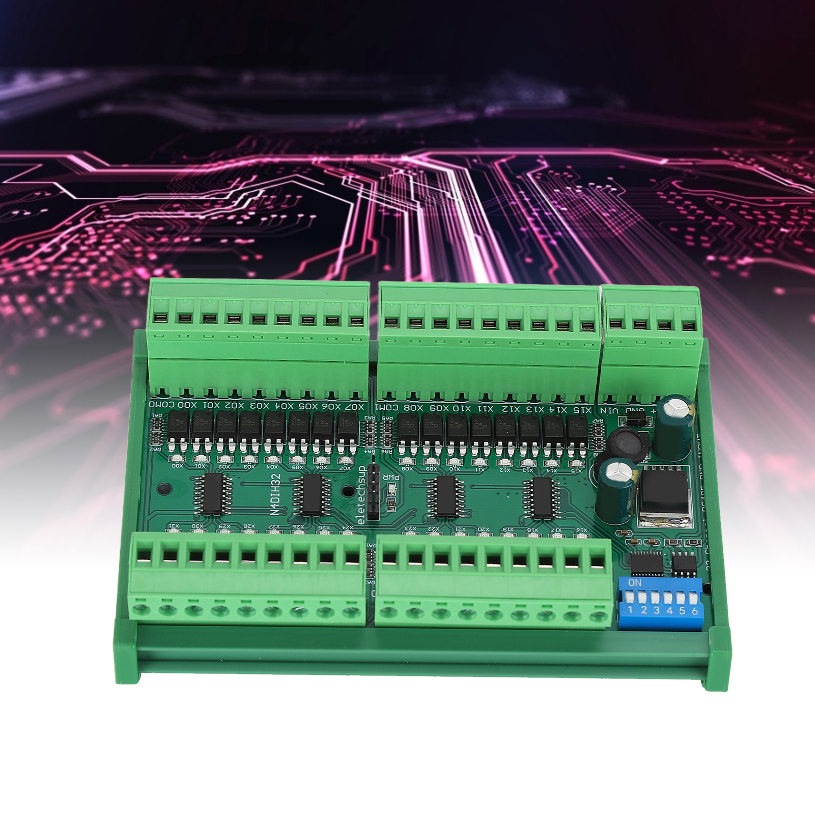 32-kanal-pnp-din-schienen-rs485-eingangscontroller Mit Gehäuse