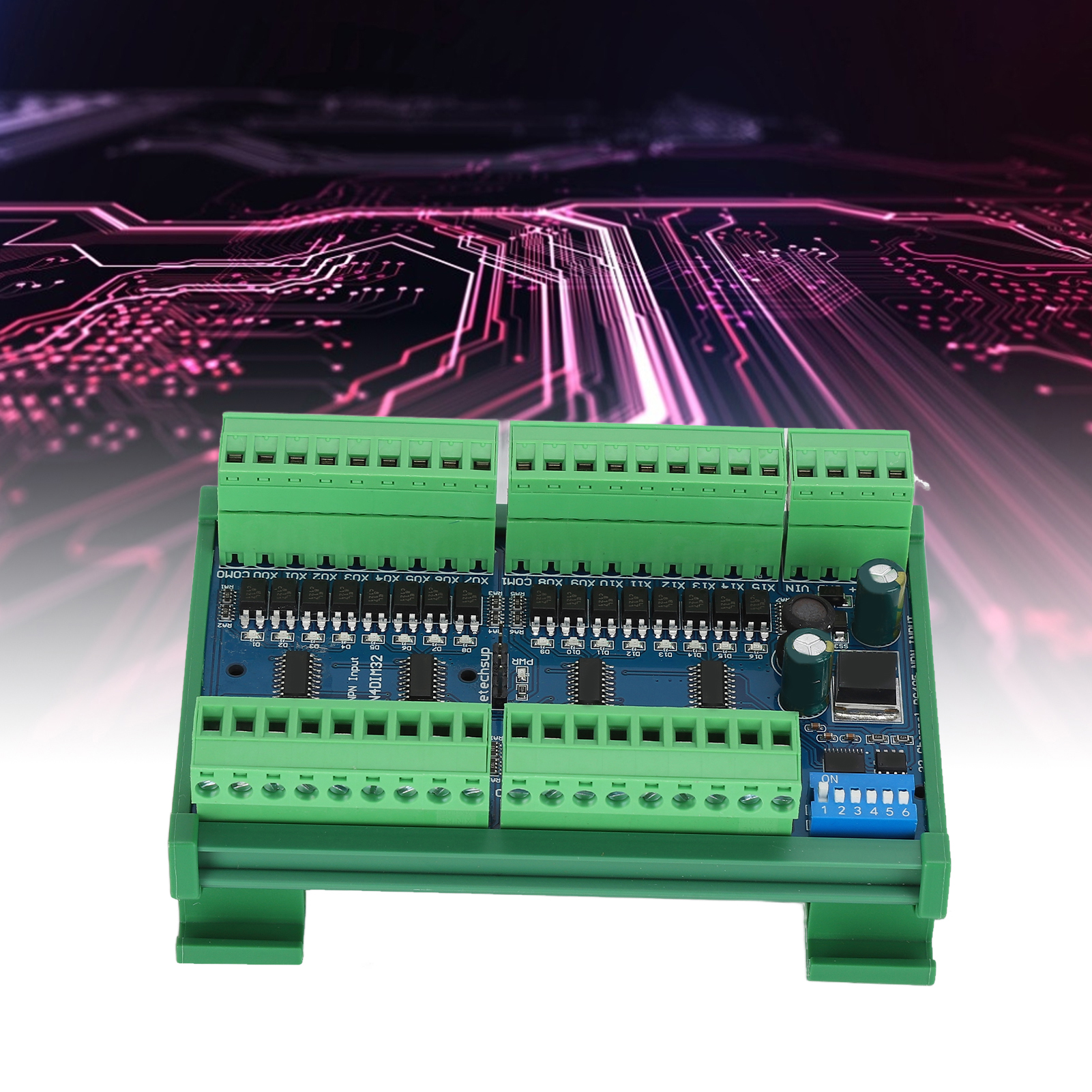 32-kanal-npn-din-schienen-rs485-eingangscontroller Mit Gehäuse