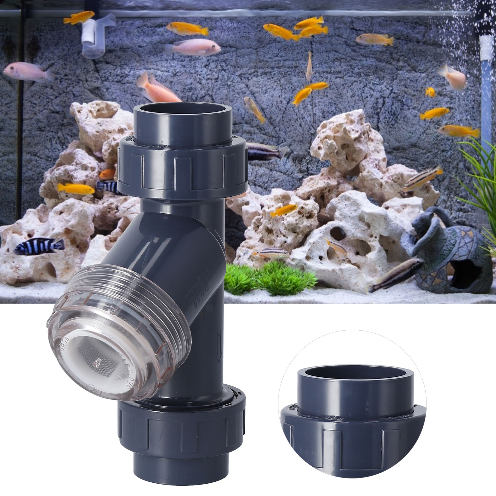 Y-50 Dn50 Pvc-filter, Y-filter, Wasseraufbereitungsfilter, 63 Mm